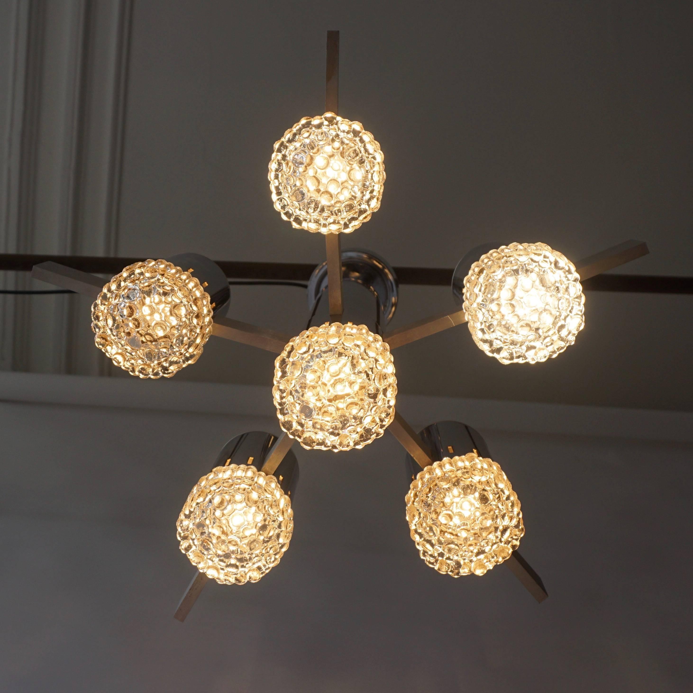 Gaetano Sciolari Geometric Chrome Chandelier For Sale 1