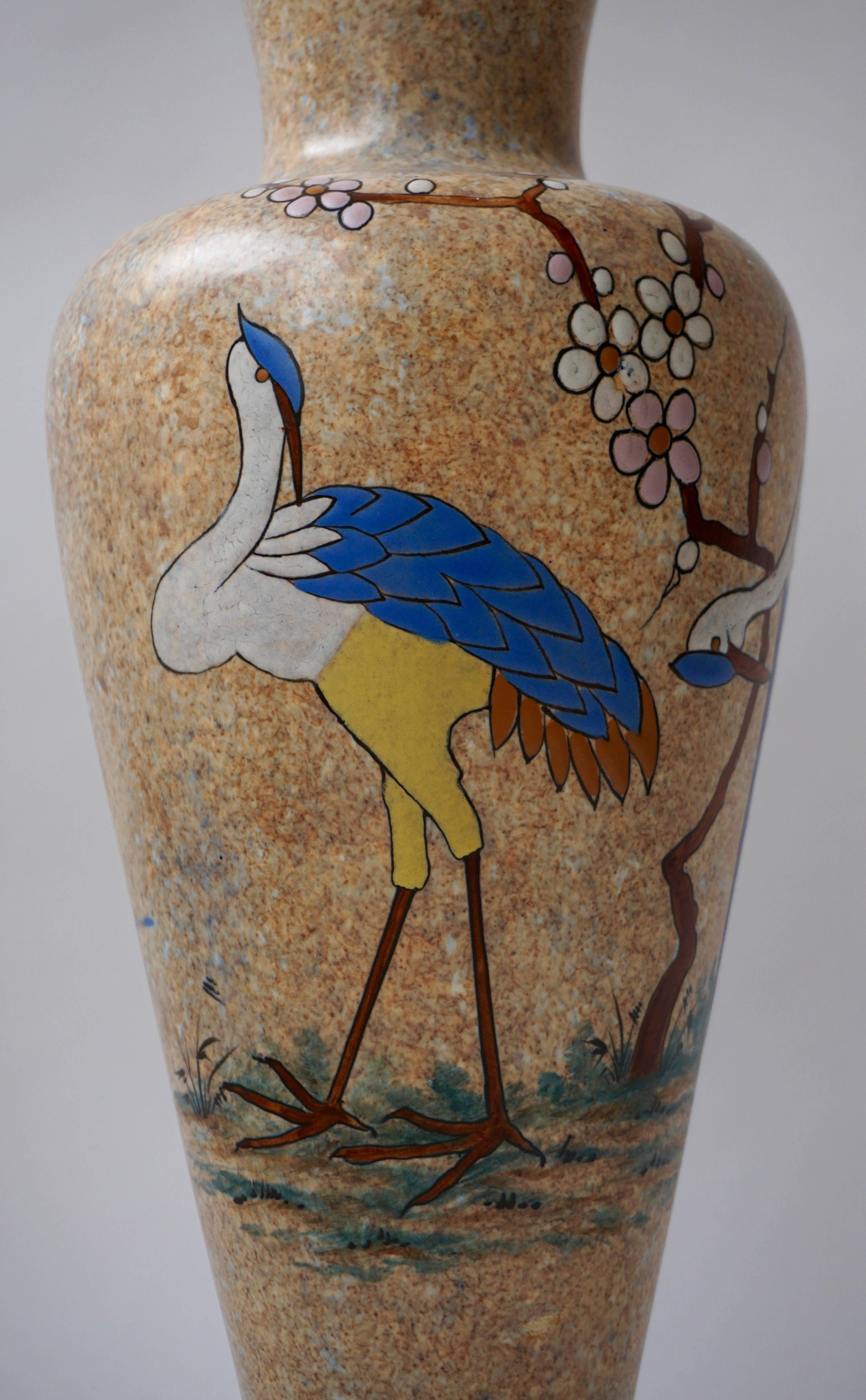 Mid-Century Modern Ceramic Vase by A. Dubois