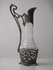 WMF Art Nouveau Silver Plated Carafe with Original Glass Liner