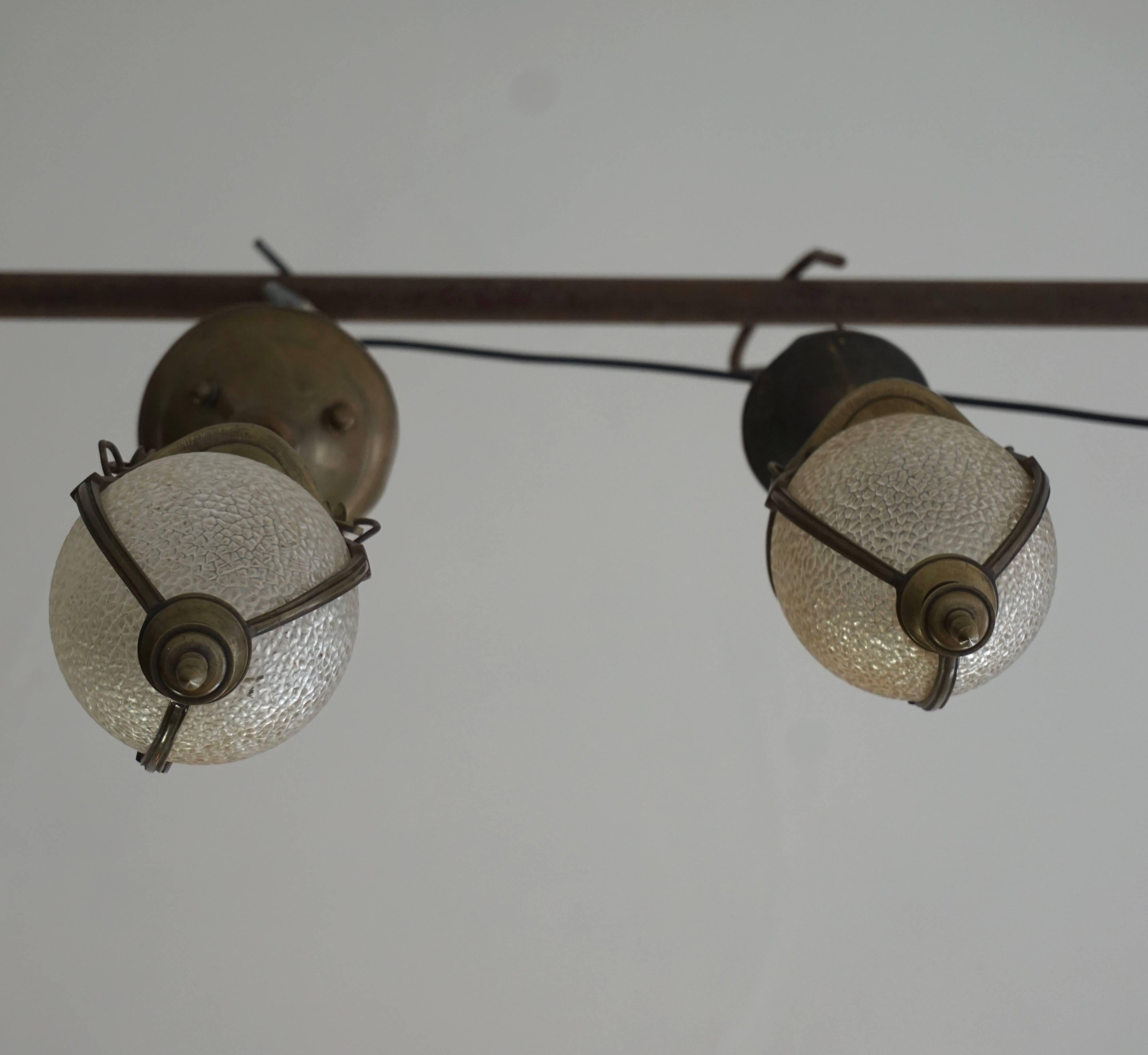Brass Two Pendant Lights