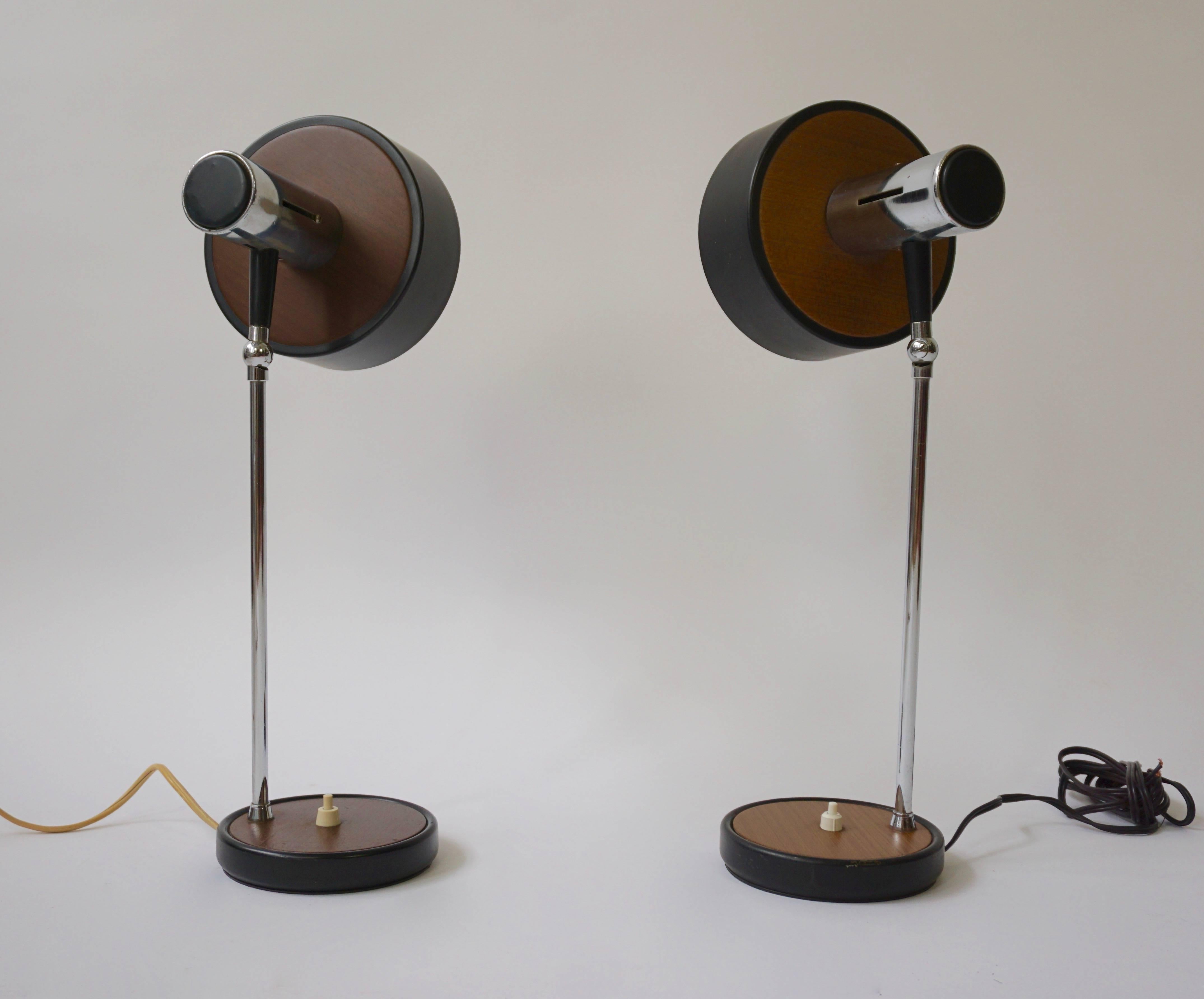 Mid-Century Modern Two Italian Desk Lamps