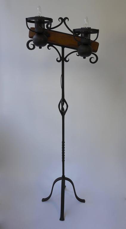 Wrought Iron Floor Lamp For Sale at 1stDibs