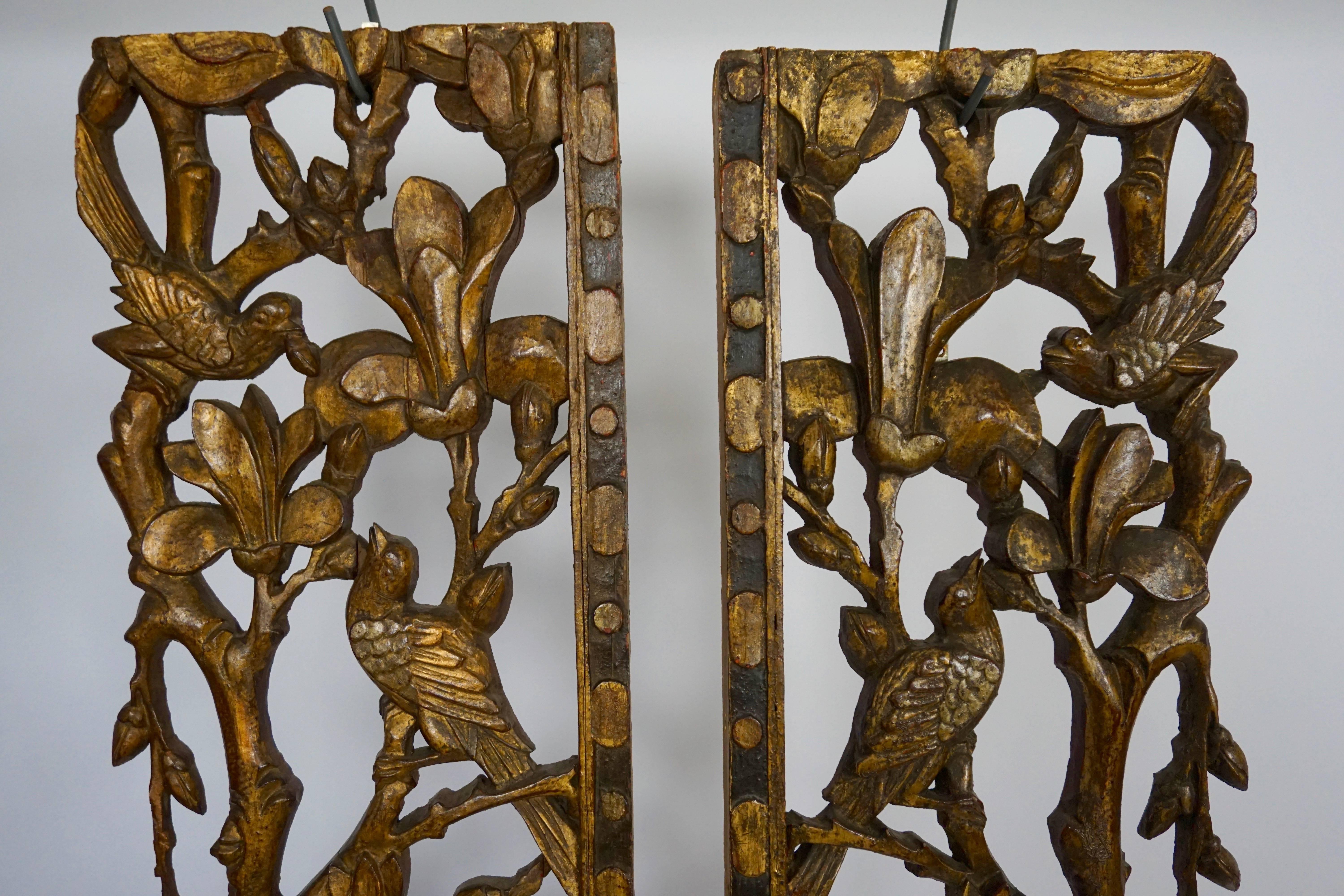 Two Carved Giltwood Mandarin Bed Ornaments - Chinese, 18th or early 19th Century 4