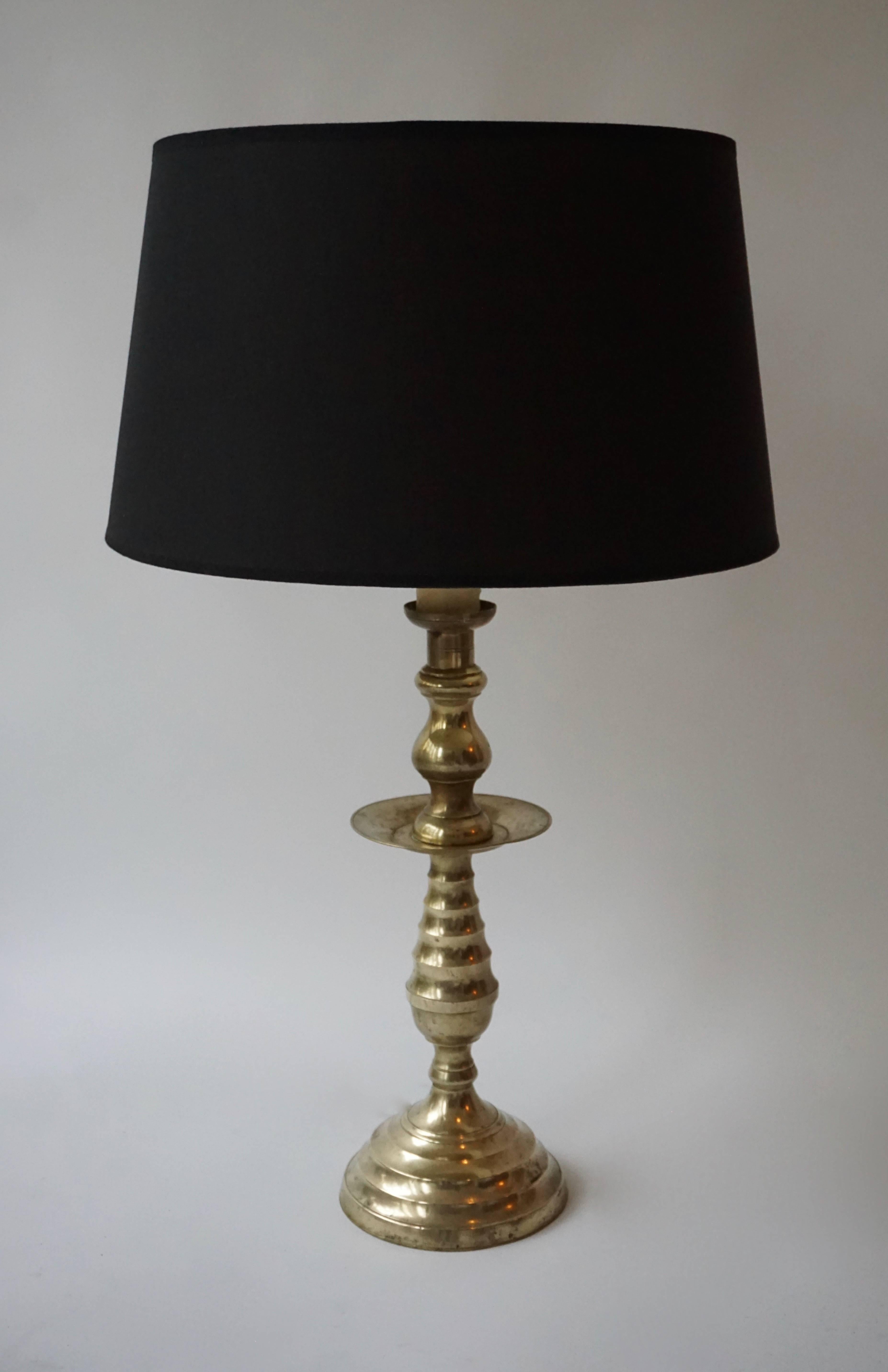 Mid-Century Modern Two Brass Table Lights