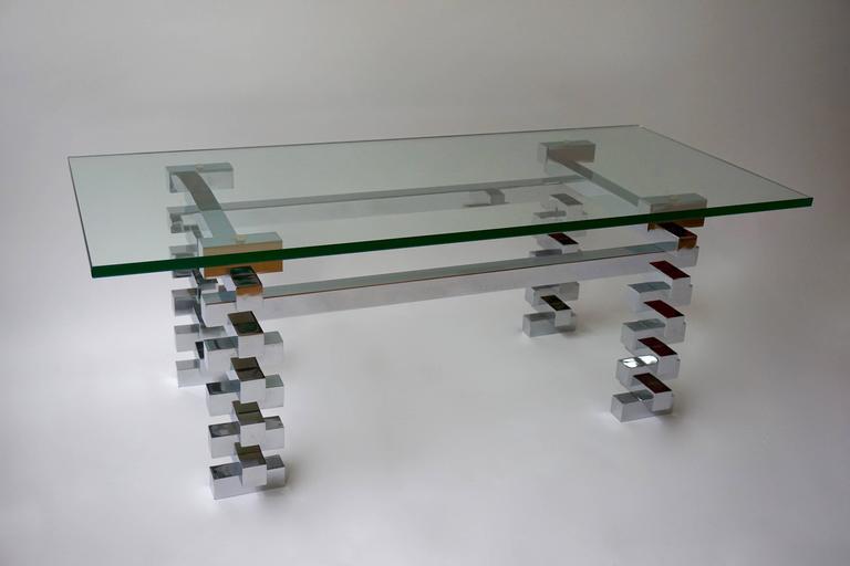 Chrome Coffee Table  For Sale