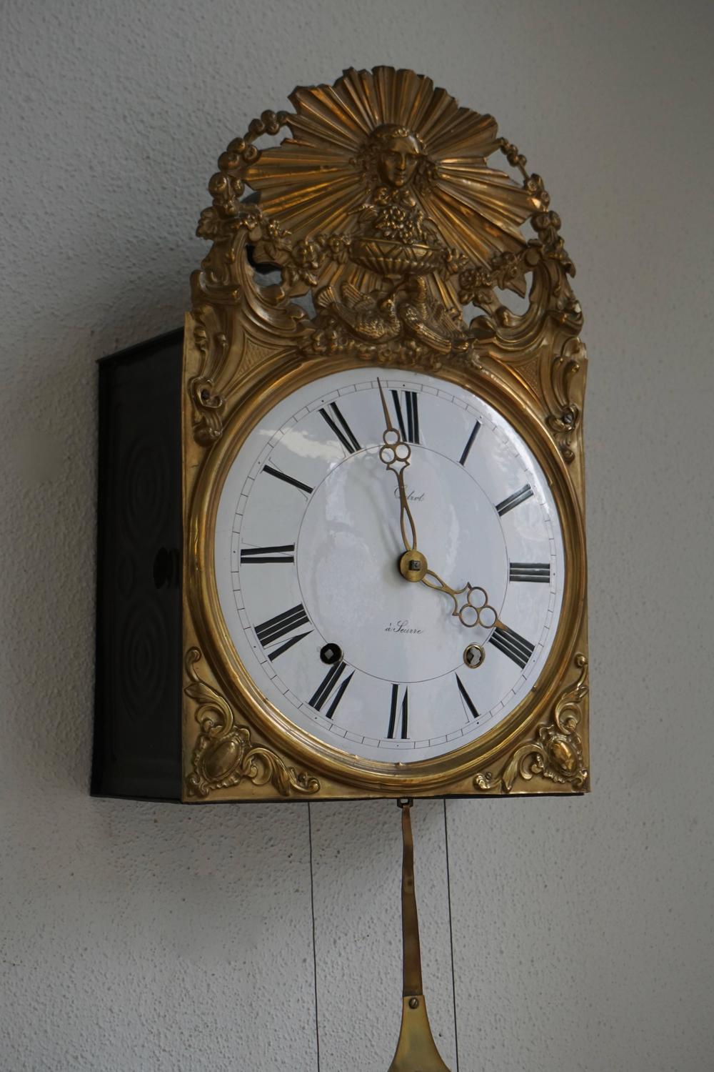 Comtoise Clock Work with Lyre Pendulum at 1stdibs