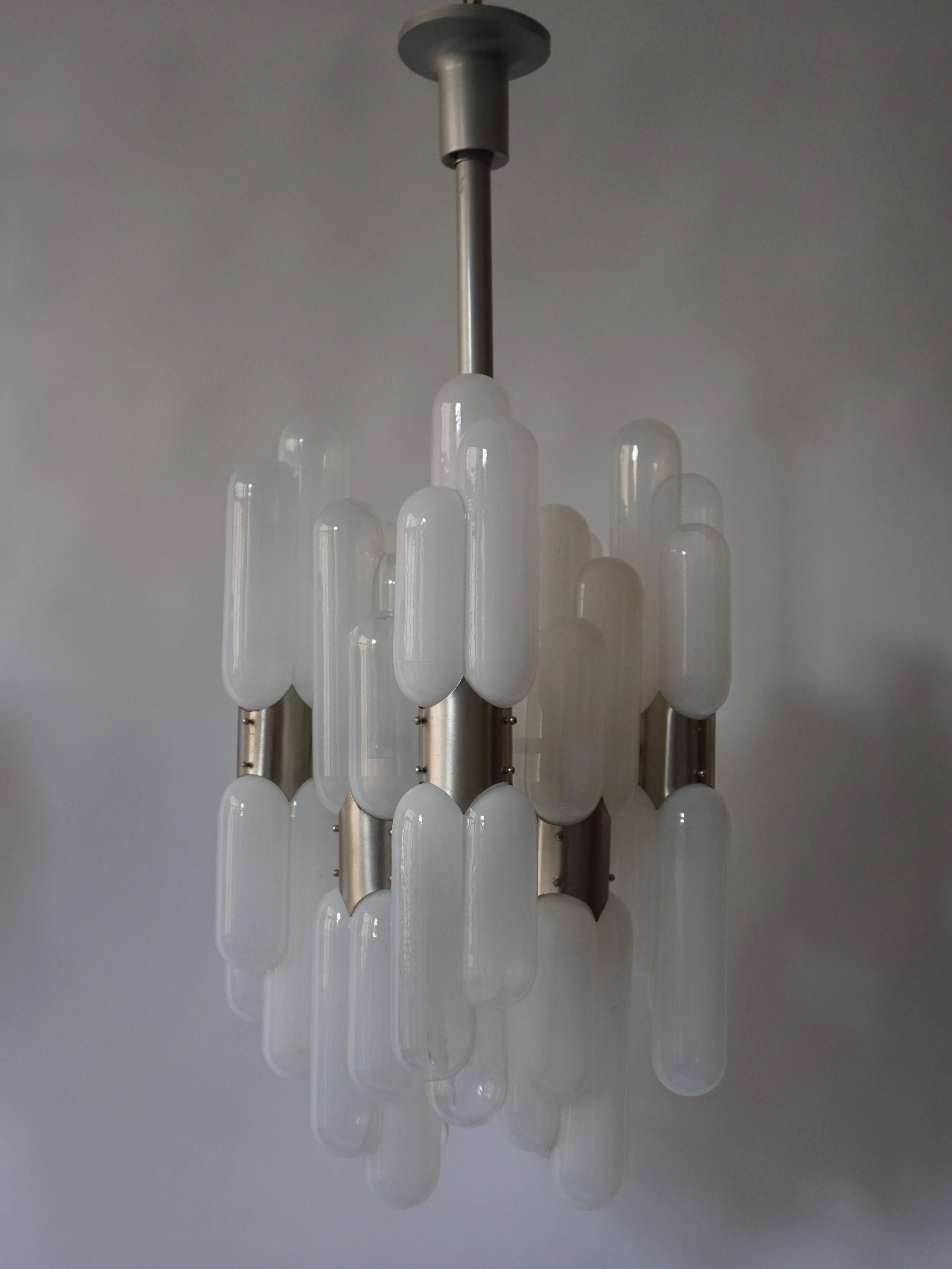 Italian Murano Chandelier by Carlo Nason for Mazzega 2