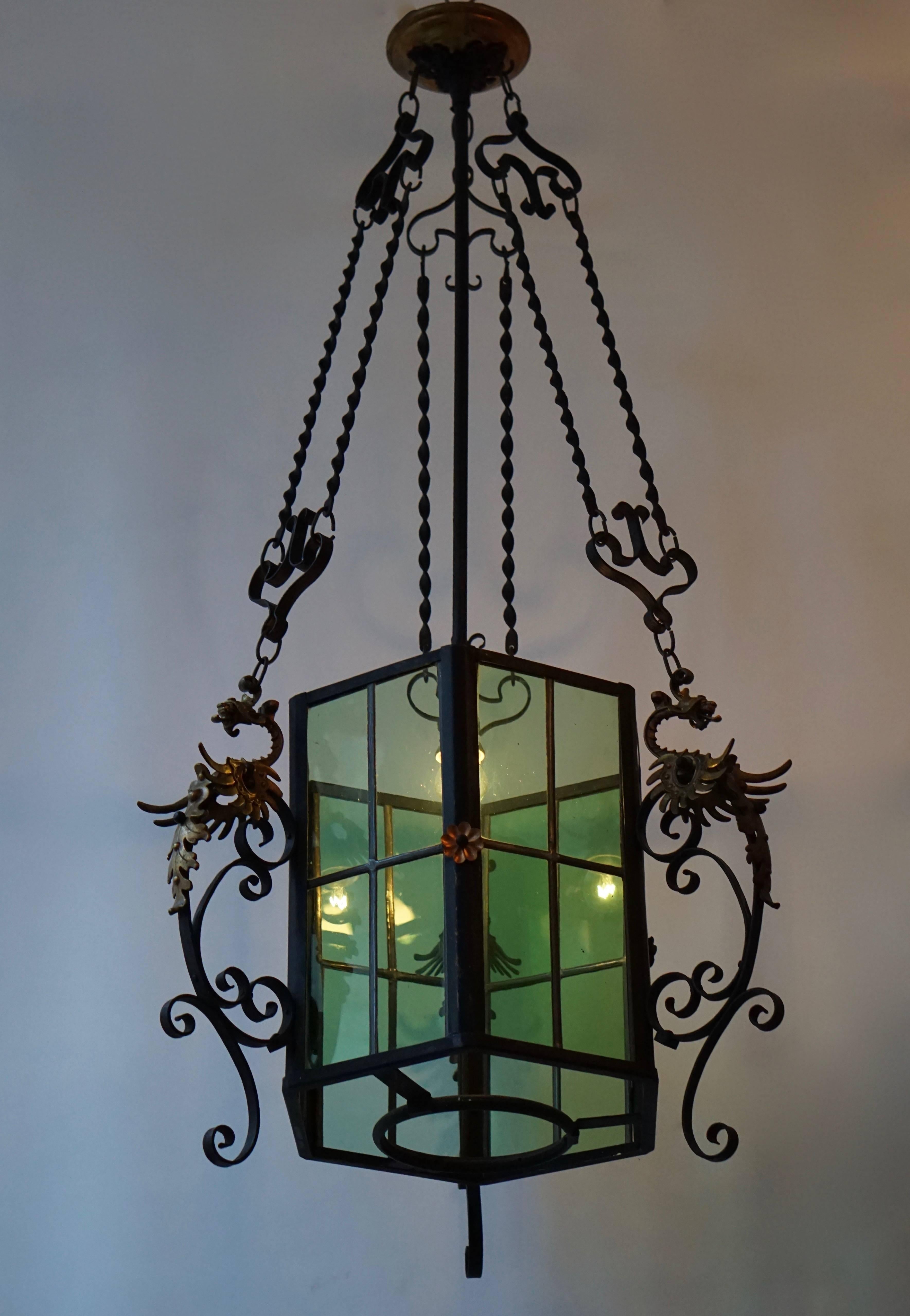 iron lantern pendant light