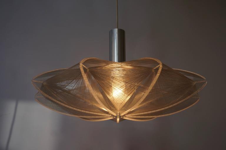Mid Century Ufo Form String And Lucite Hanging Light Fixture For Mid Century Ufo Form String And Lucite Hanging Light Fixture 3