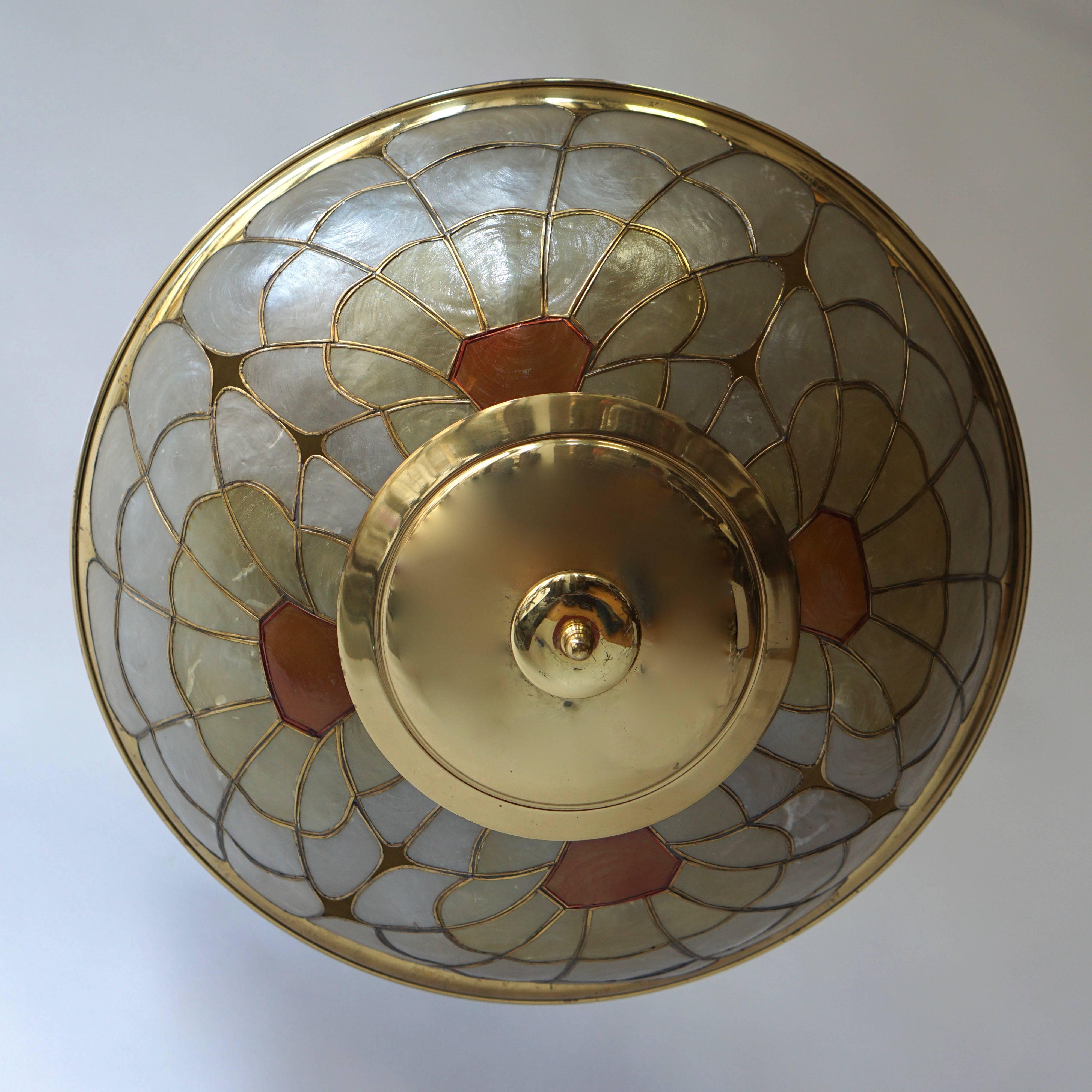 Italian Brass Flush Mount or Wall Sconce