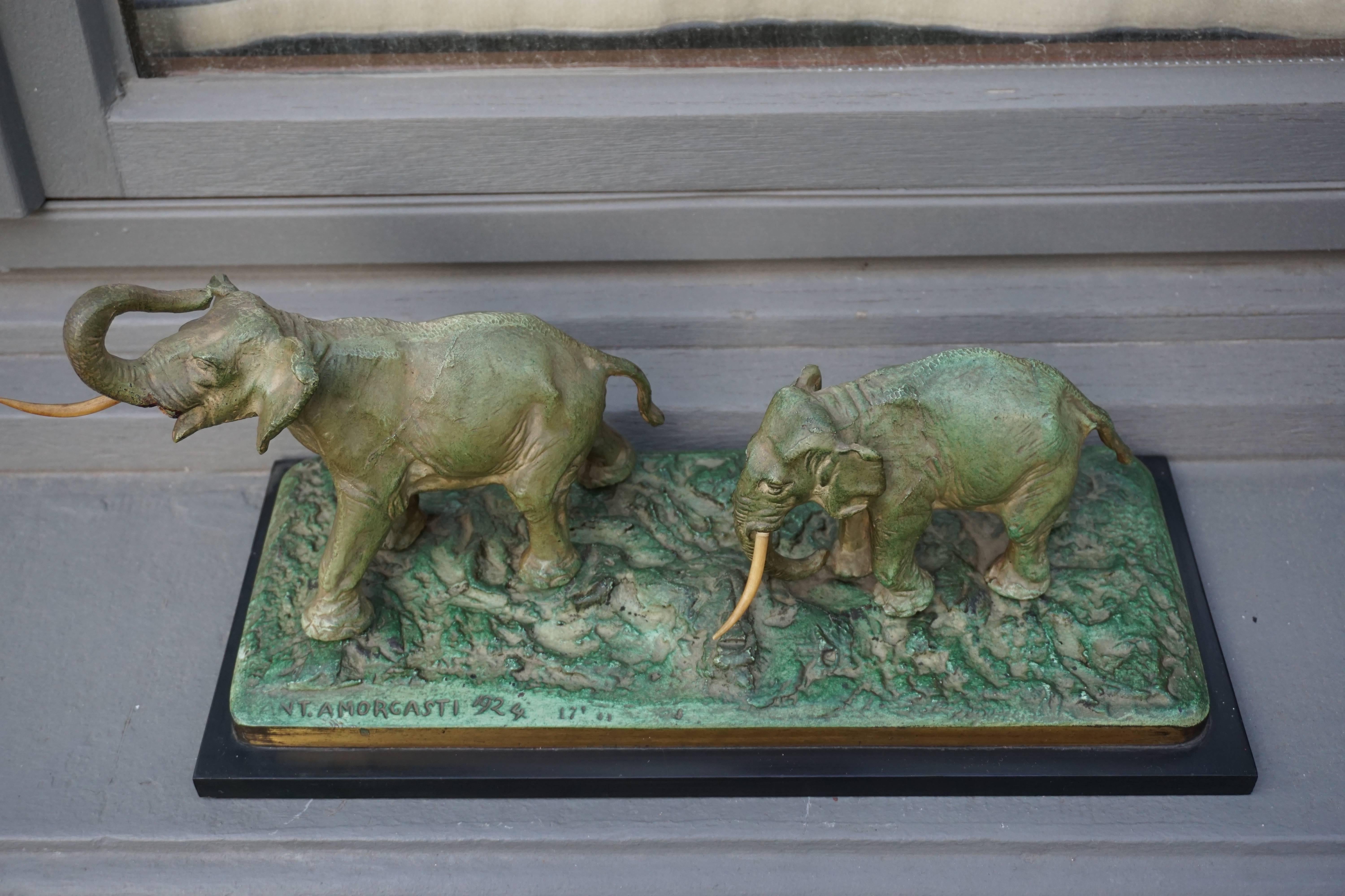 elephant bronze sculpture