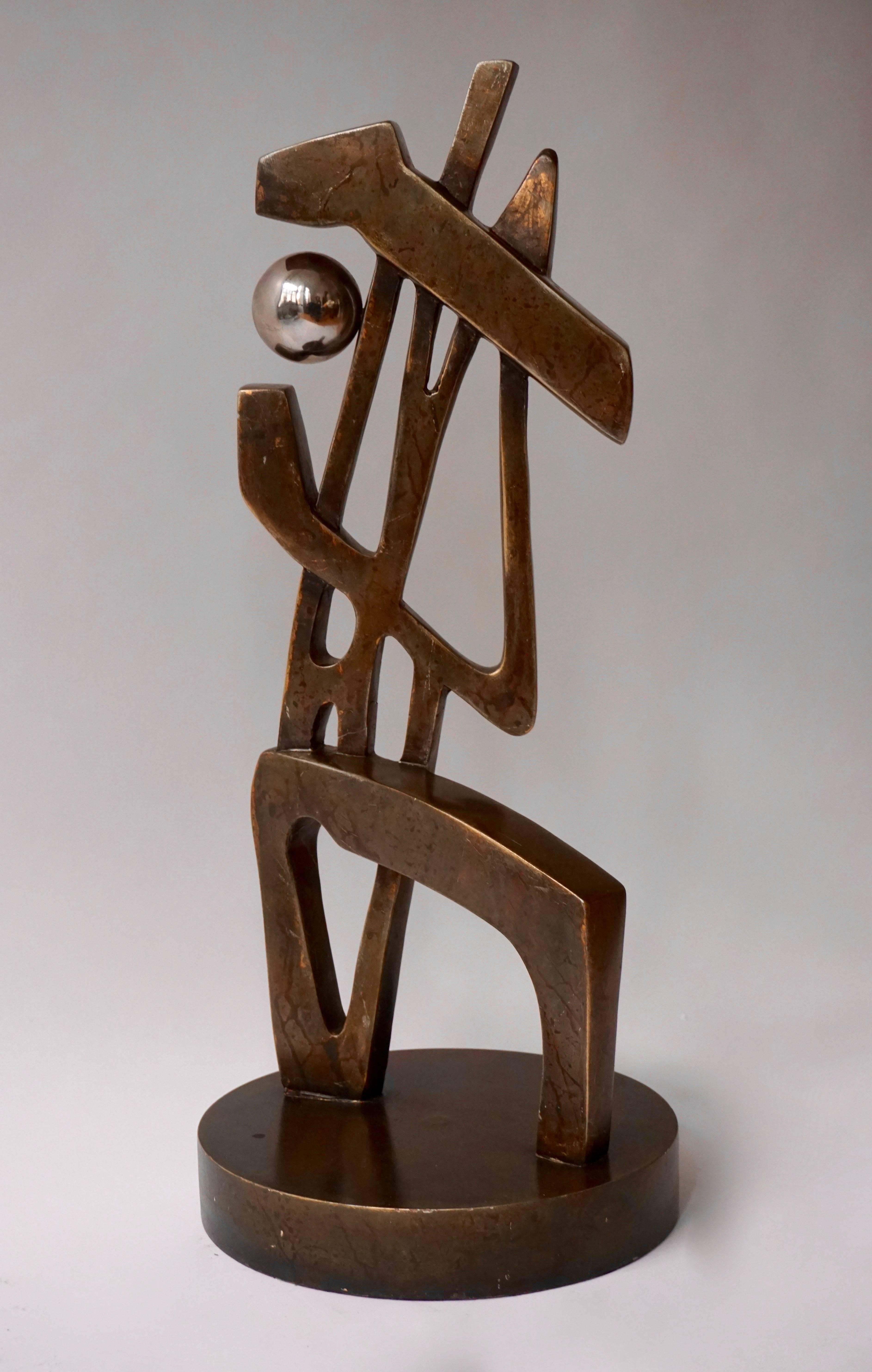 Hand-Crafted Abstract Sculpture For Sale