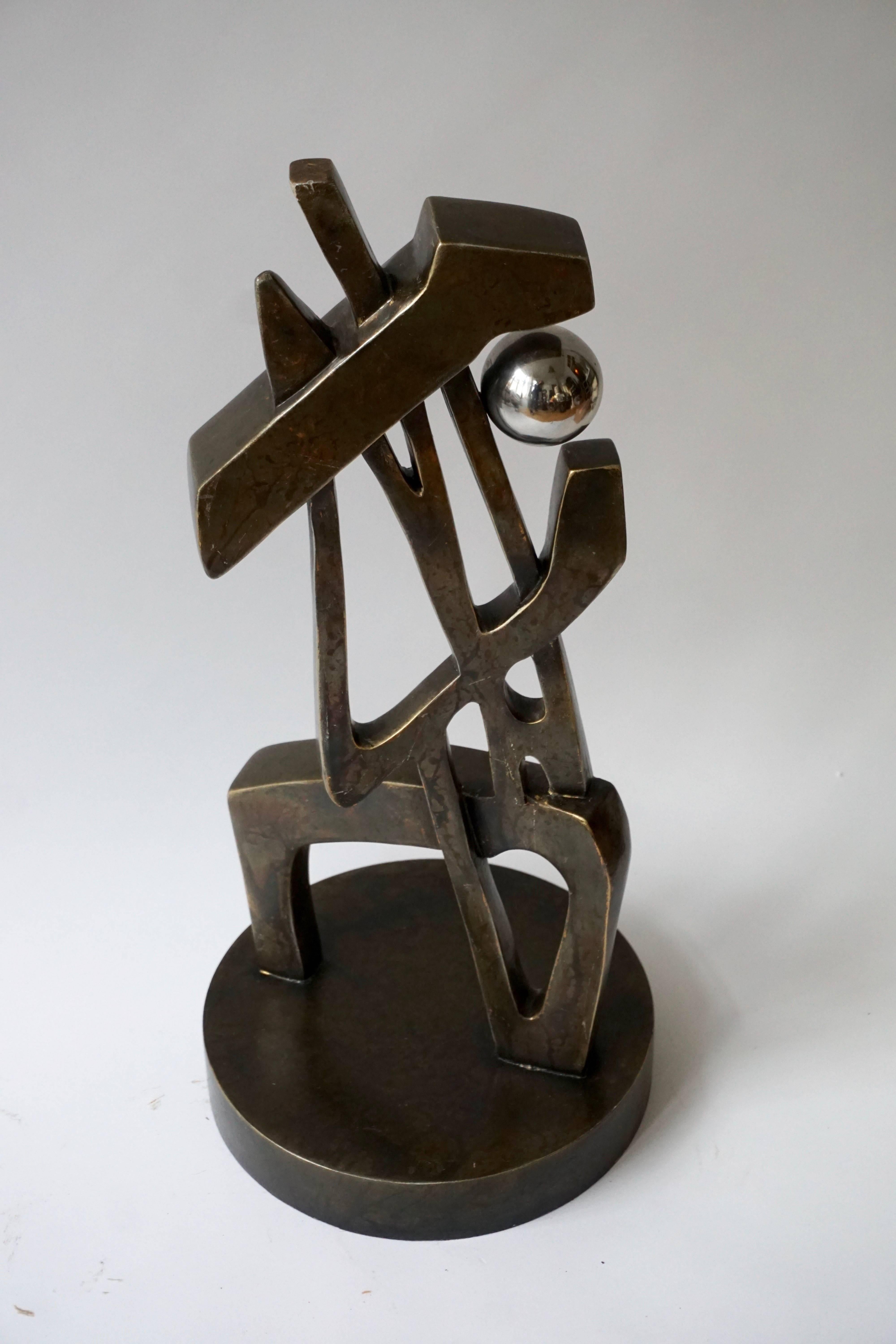 Metal Abstract Sculpture For Sale