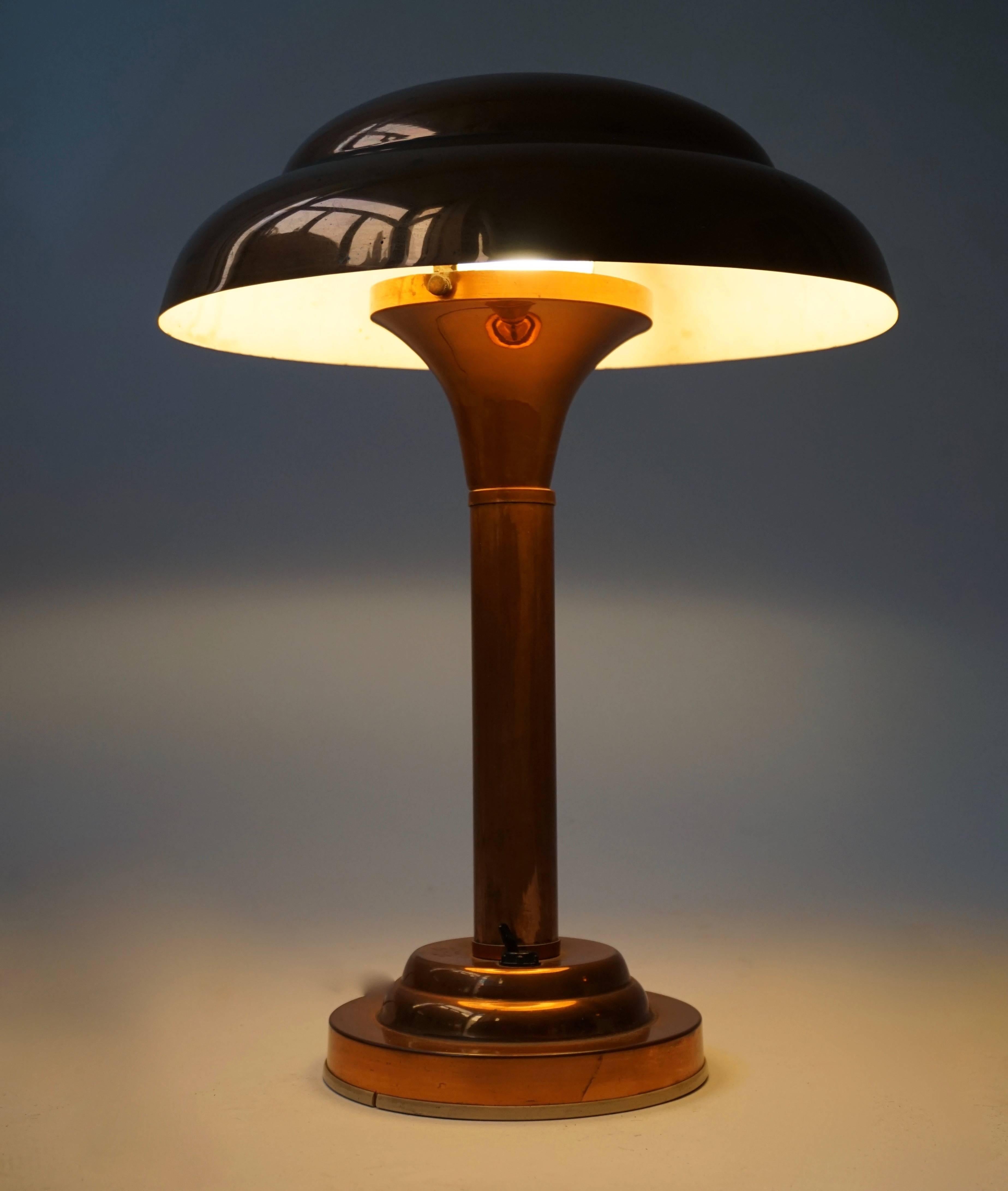 Belgian Art Deco Table Lamp For Sale