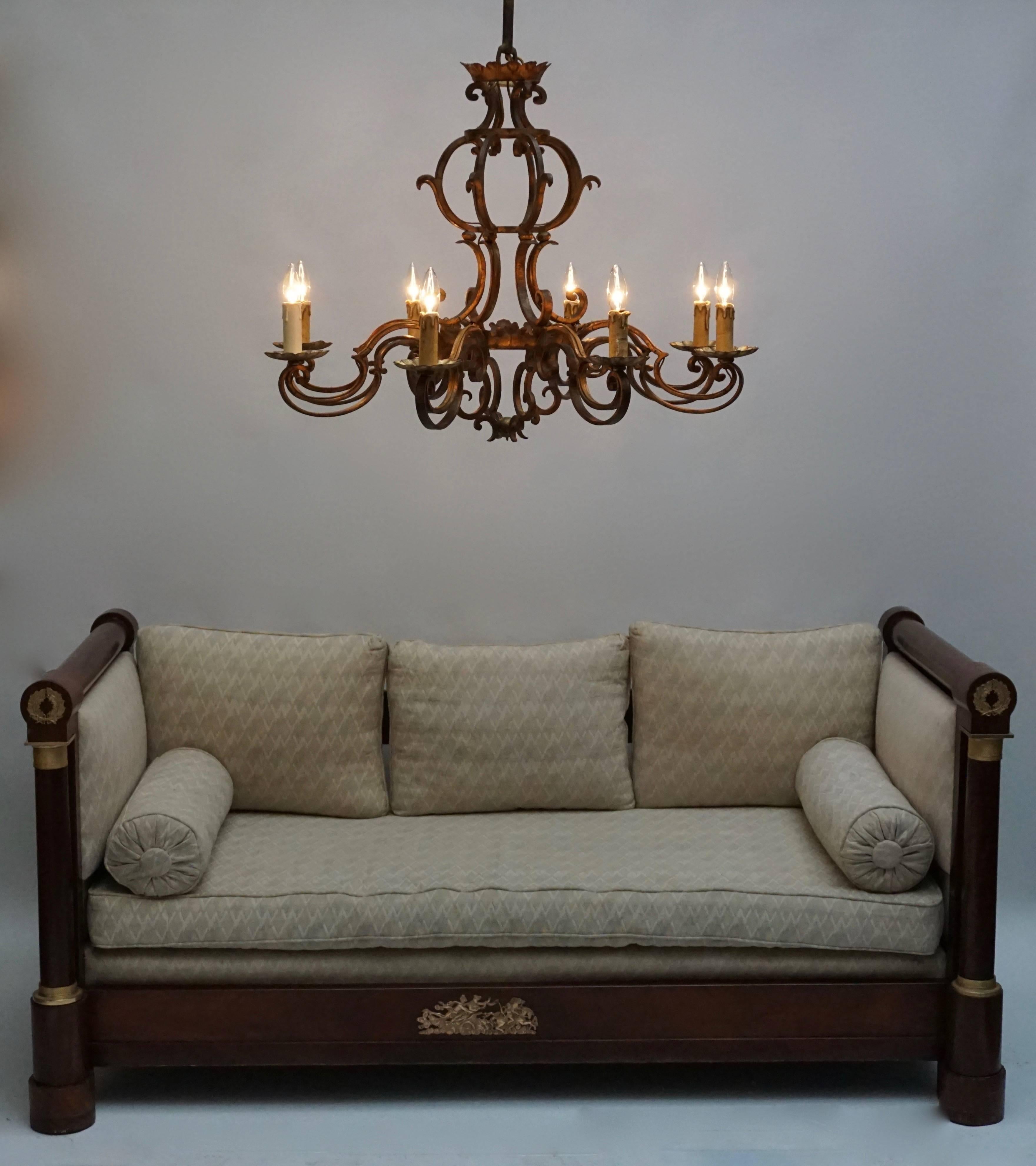 Karge Gilt Metal Chandelier In Good Condition For Sale In Antwerp, BE