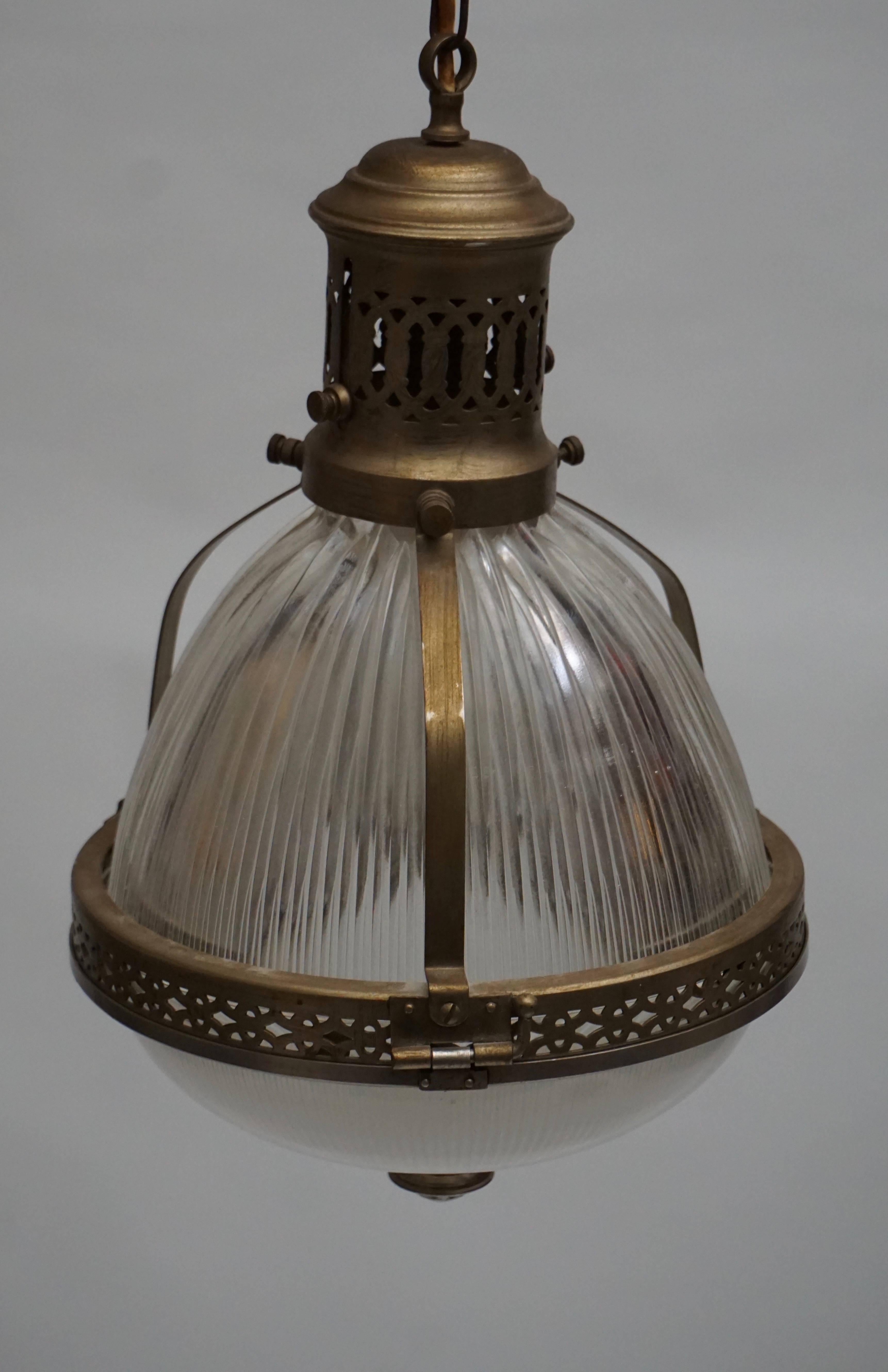 Italian Murano Glass and Brass Pendant Light 1