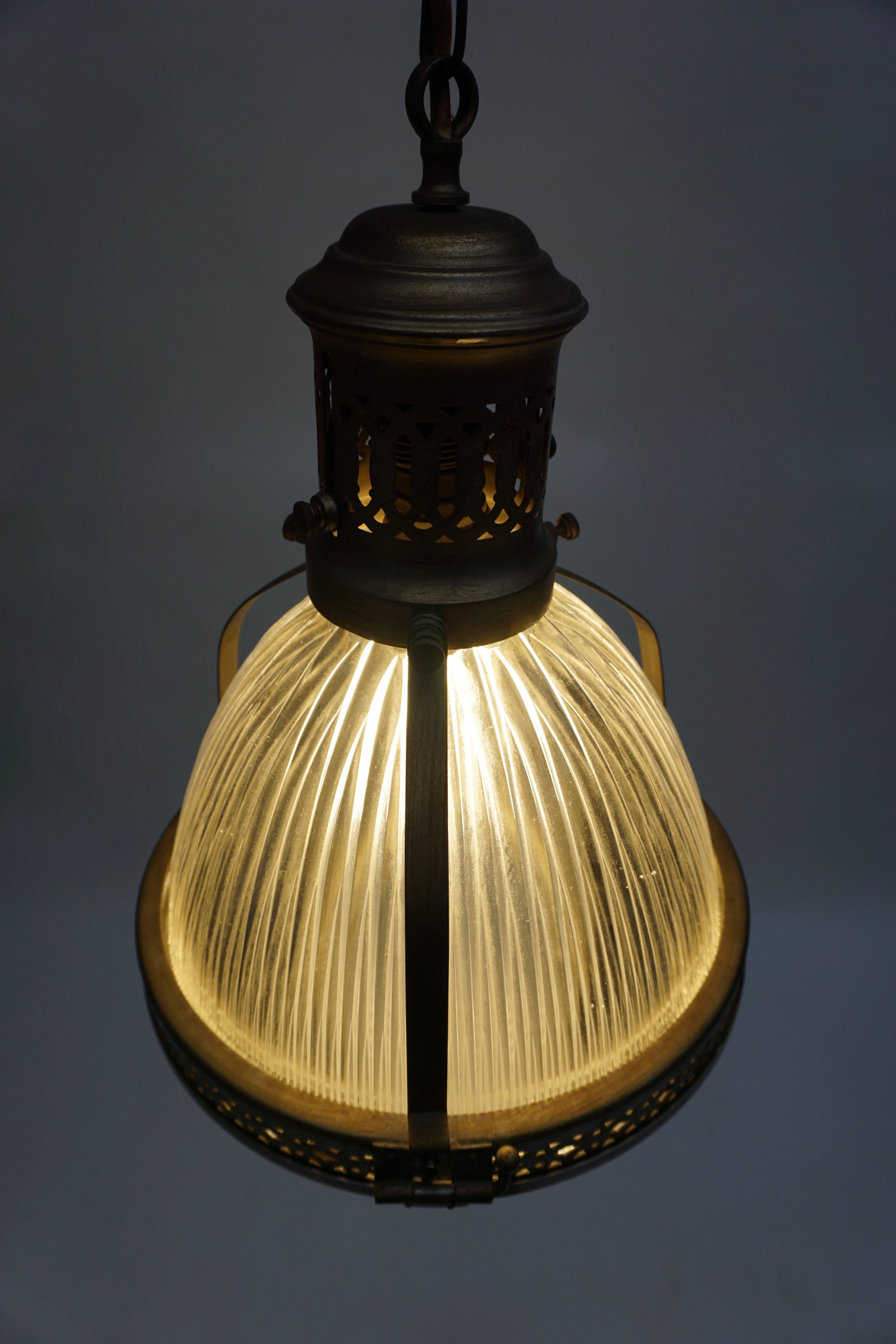 Italian Murano Glass and Brass Pendant Light 2