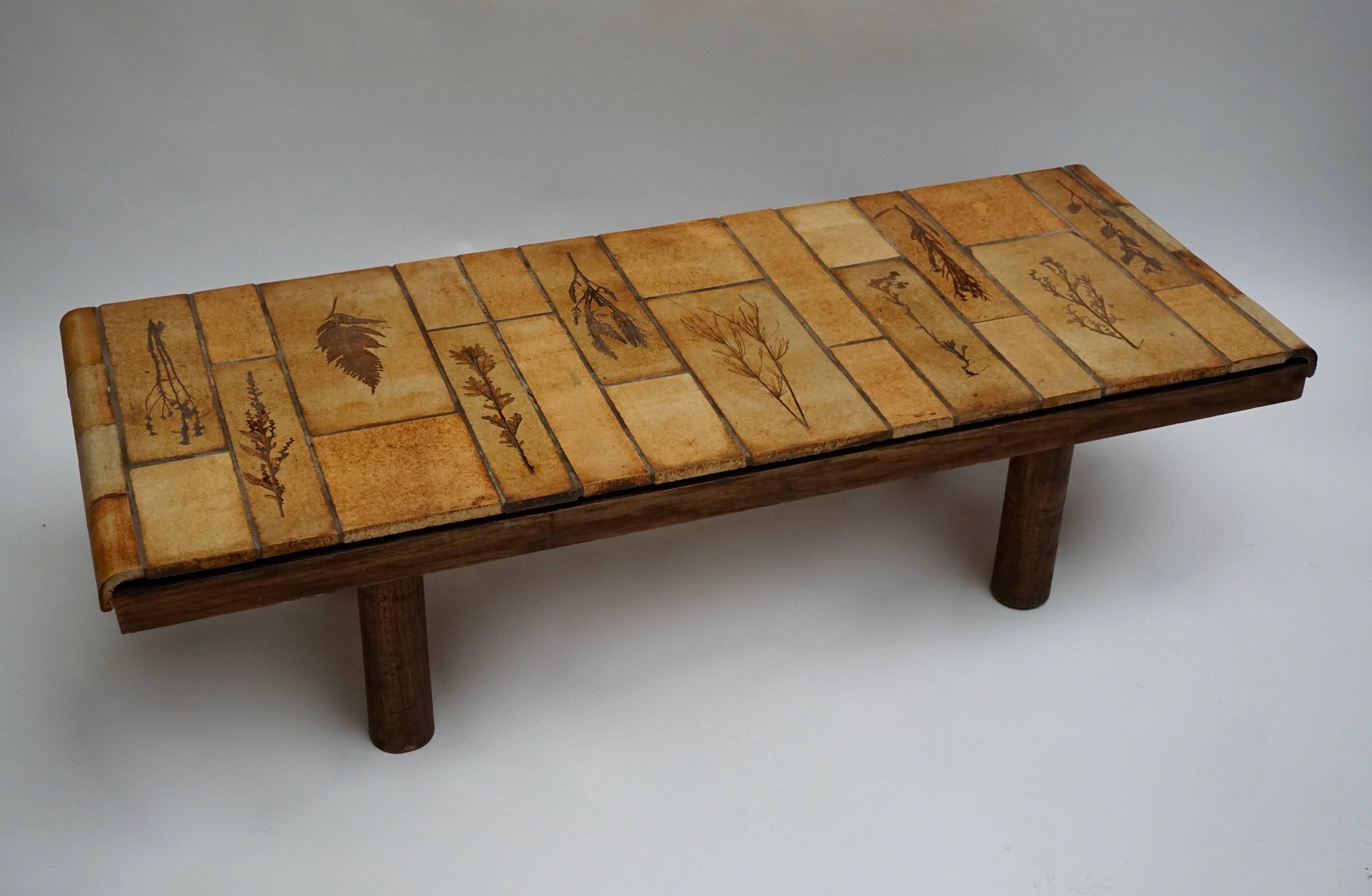 Mid-Century Modern Ceramic Coffee Table by Roger Capron For Sale