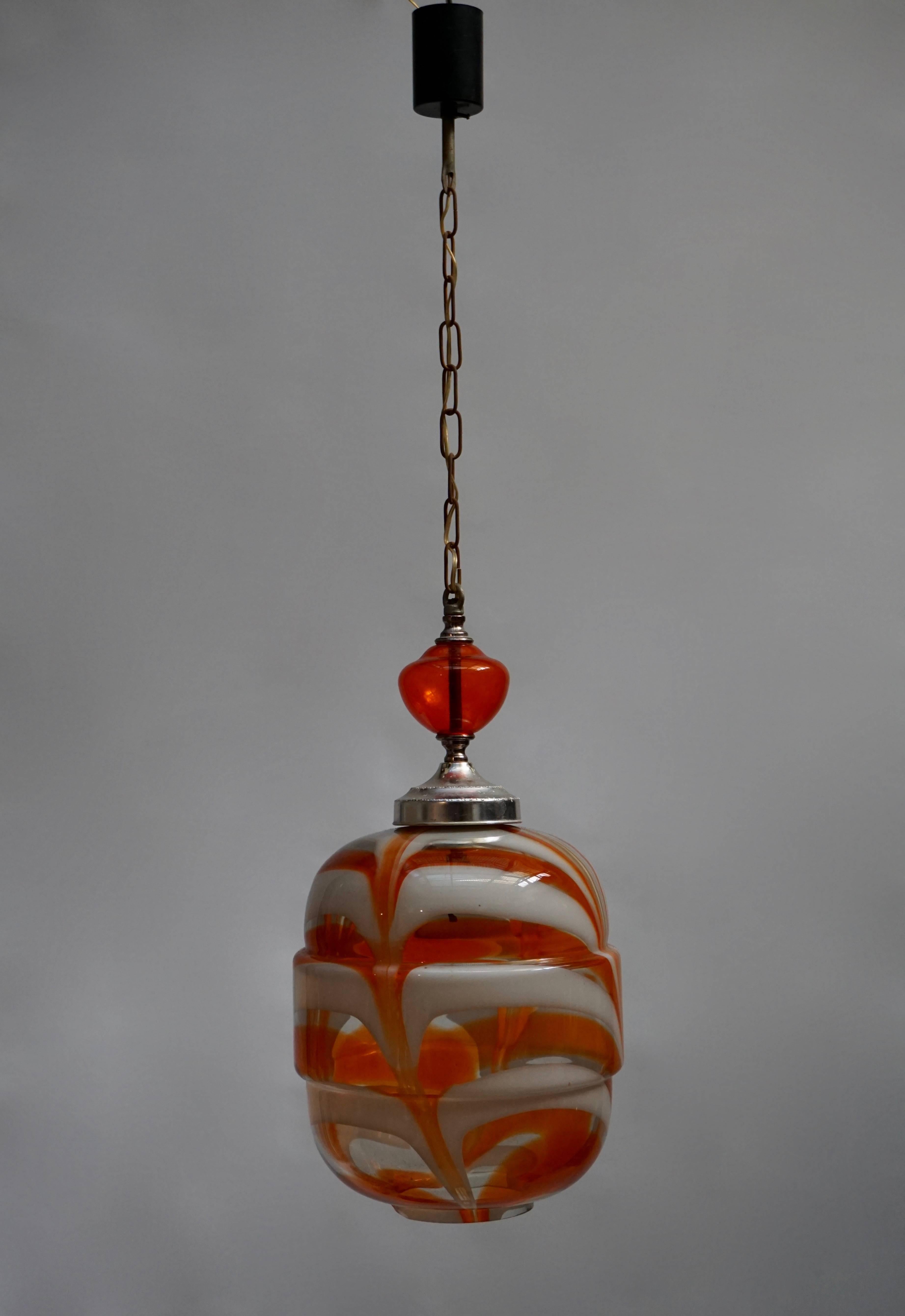 Mid-Century Modern Murano Glass Pendant Light For Sale