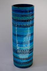 Two Aldo Londi for Bitossi Vases Blue Rimini Collection