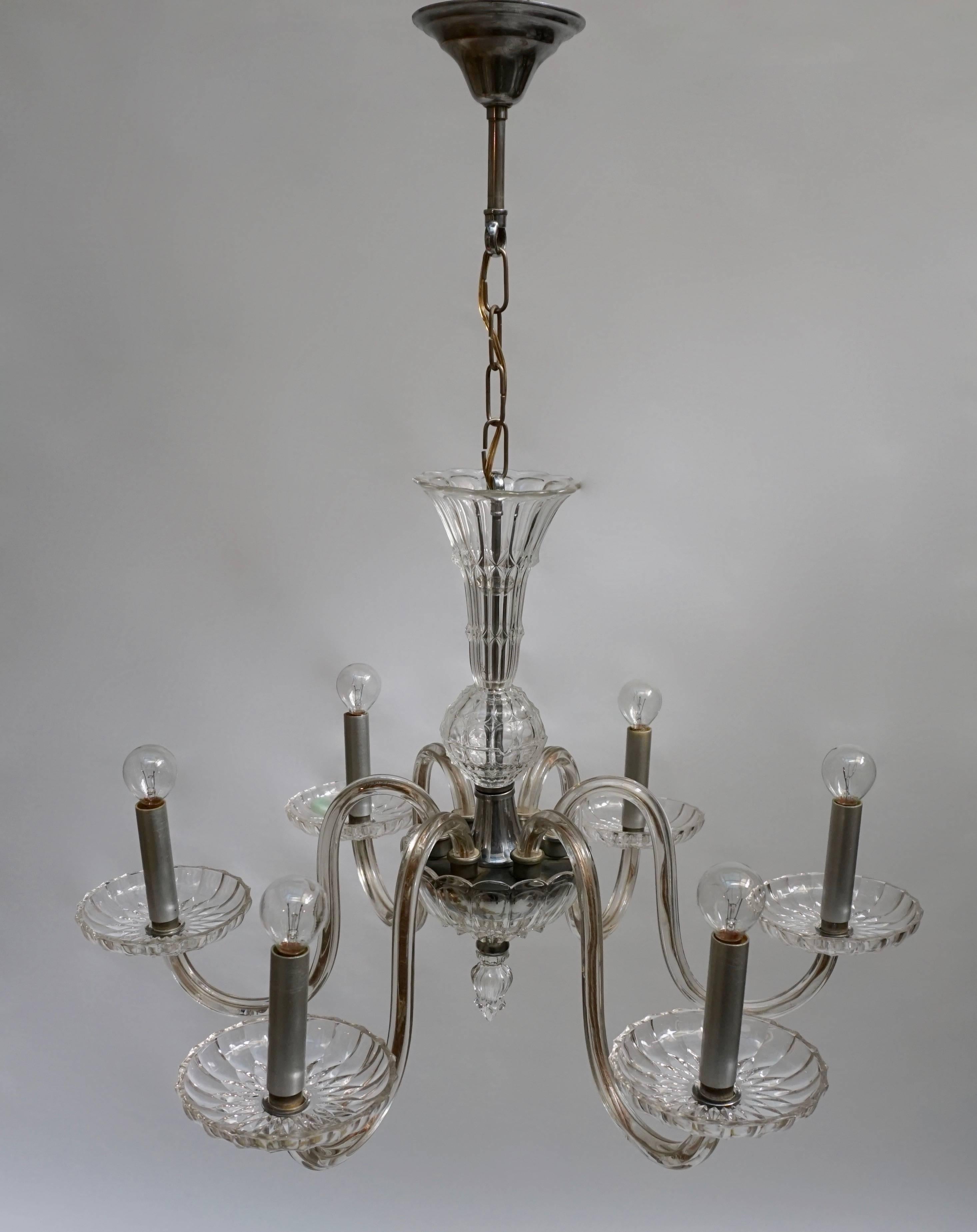 Mid-Century Modern Venetian Glass Chandelier