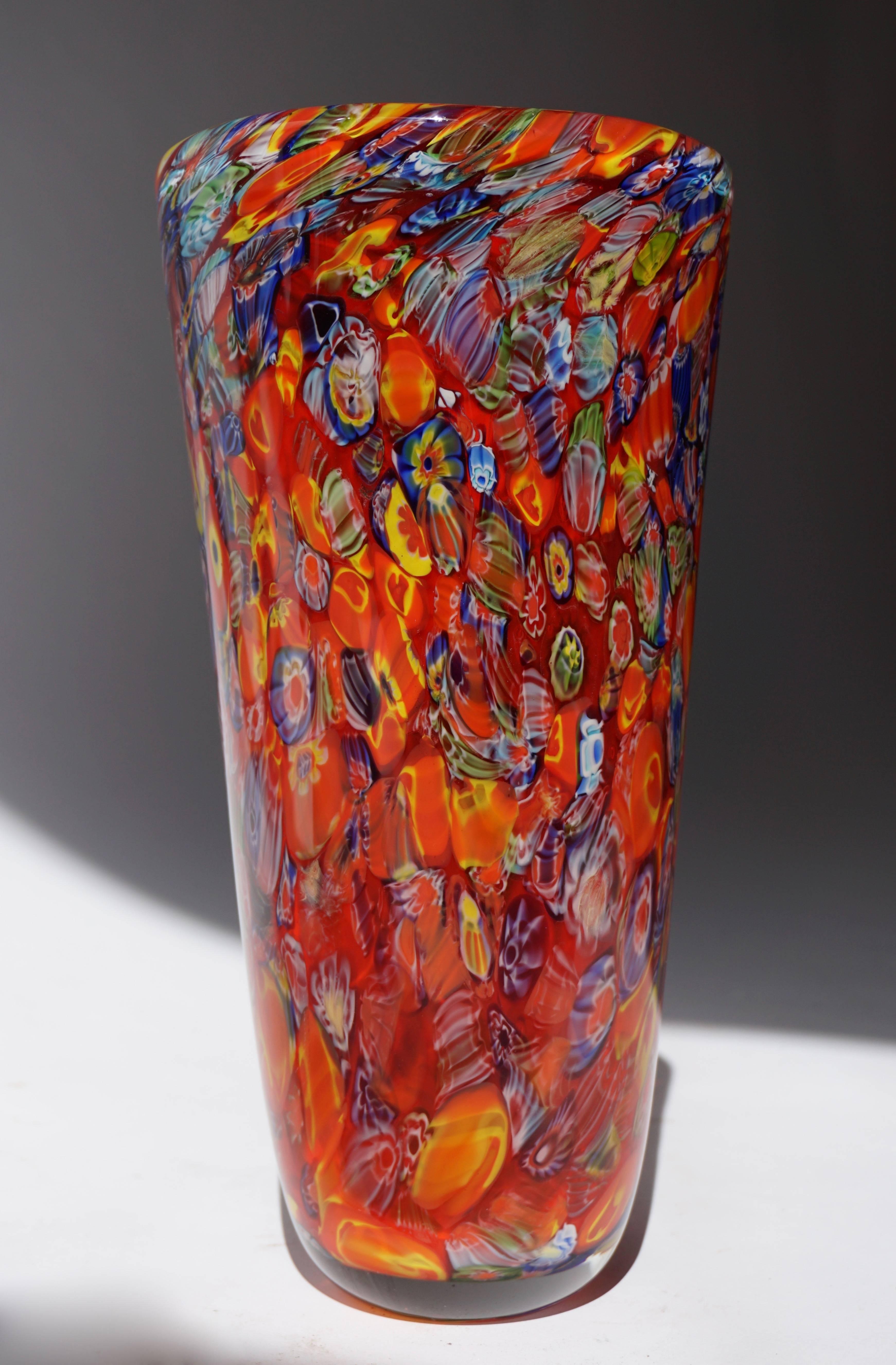 Mid-Century Modern Vase en verre de Murano en vente