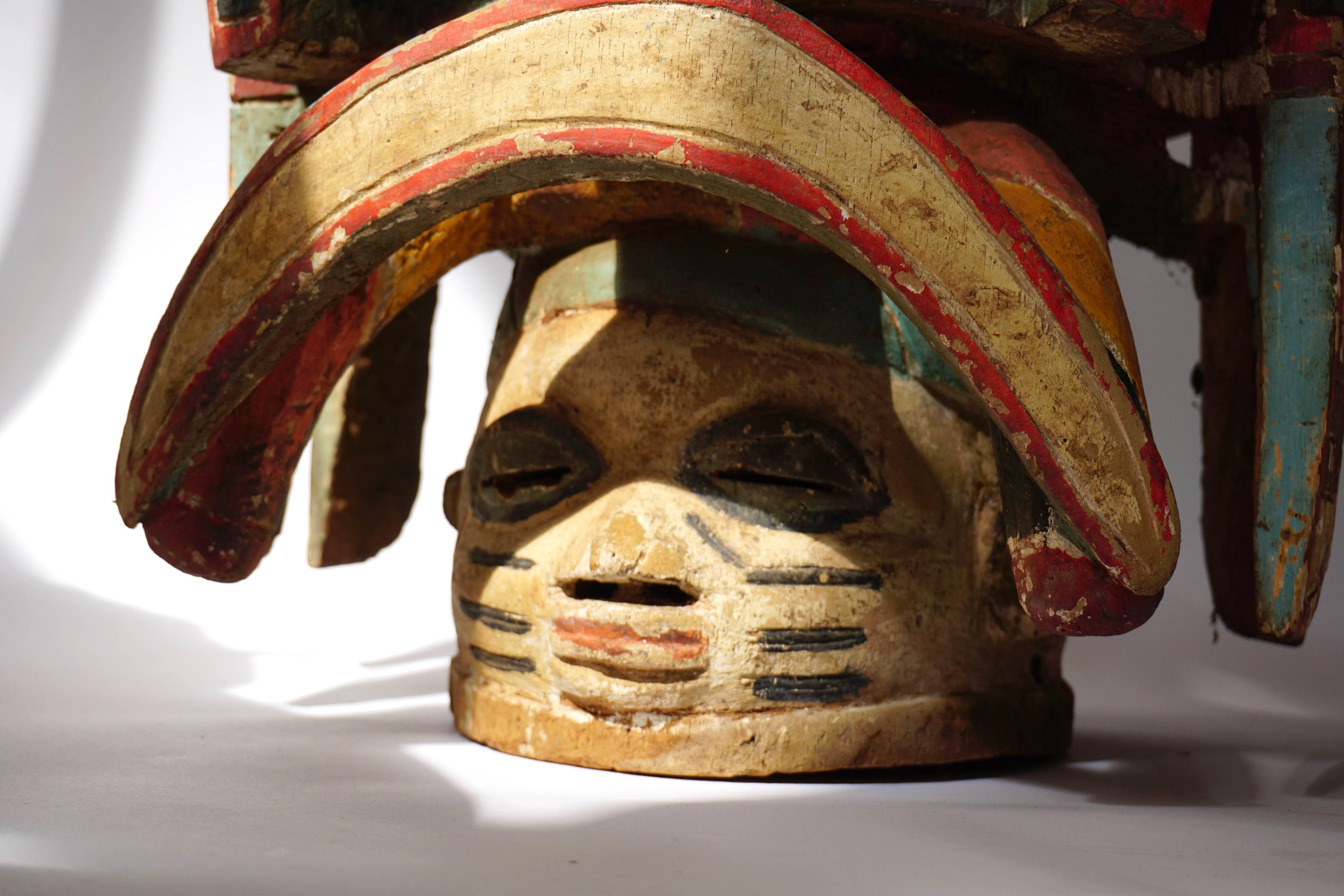 Tribal Oro Efe Gelede Mask, Nigeria For Sale