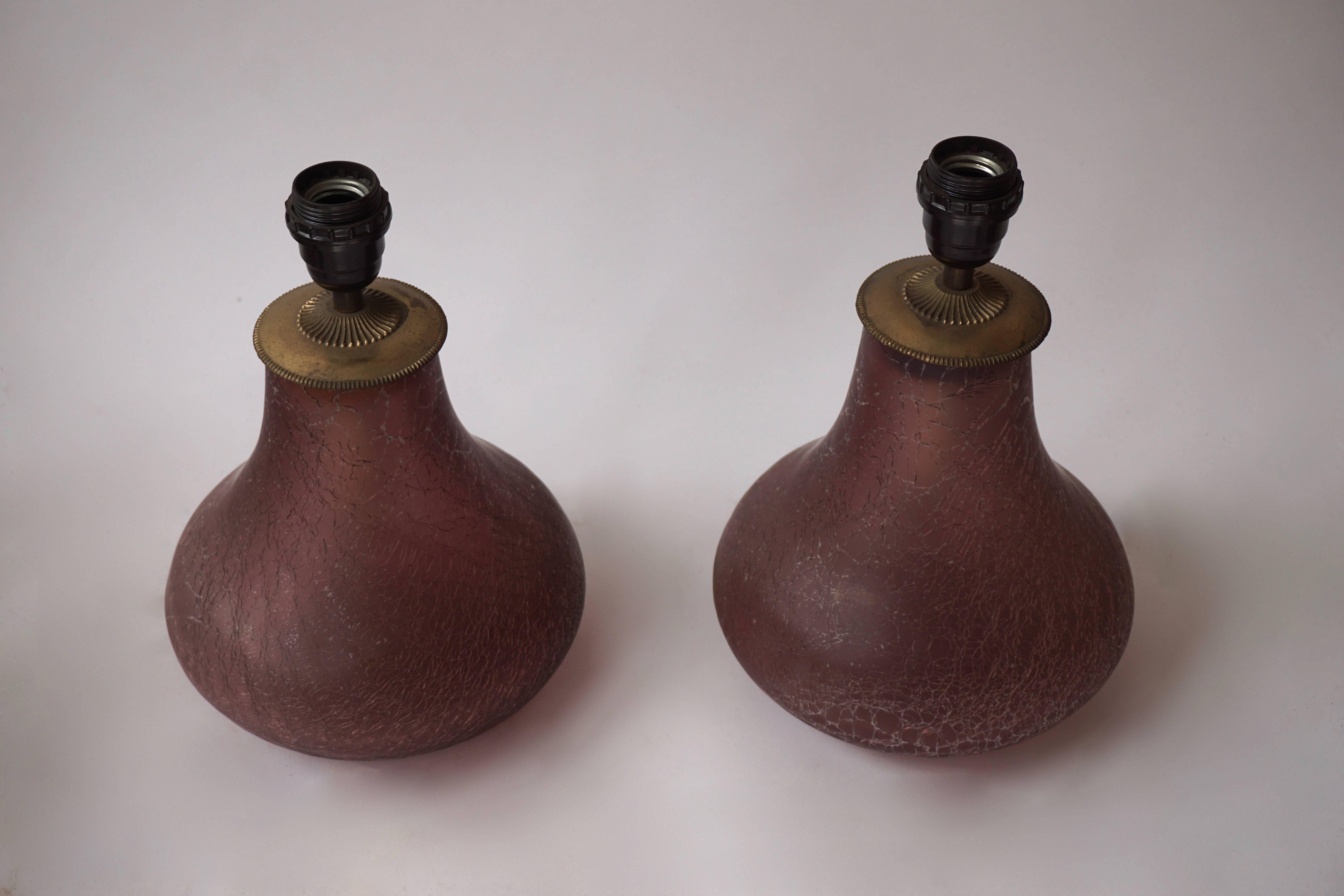 Paar Muranoglas-Tischlampen (Italienisch) im Angebot