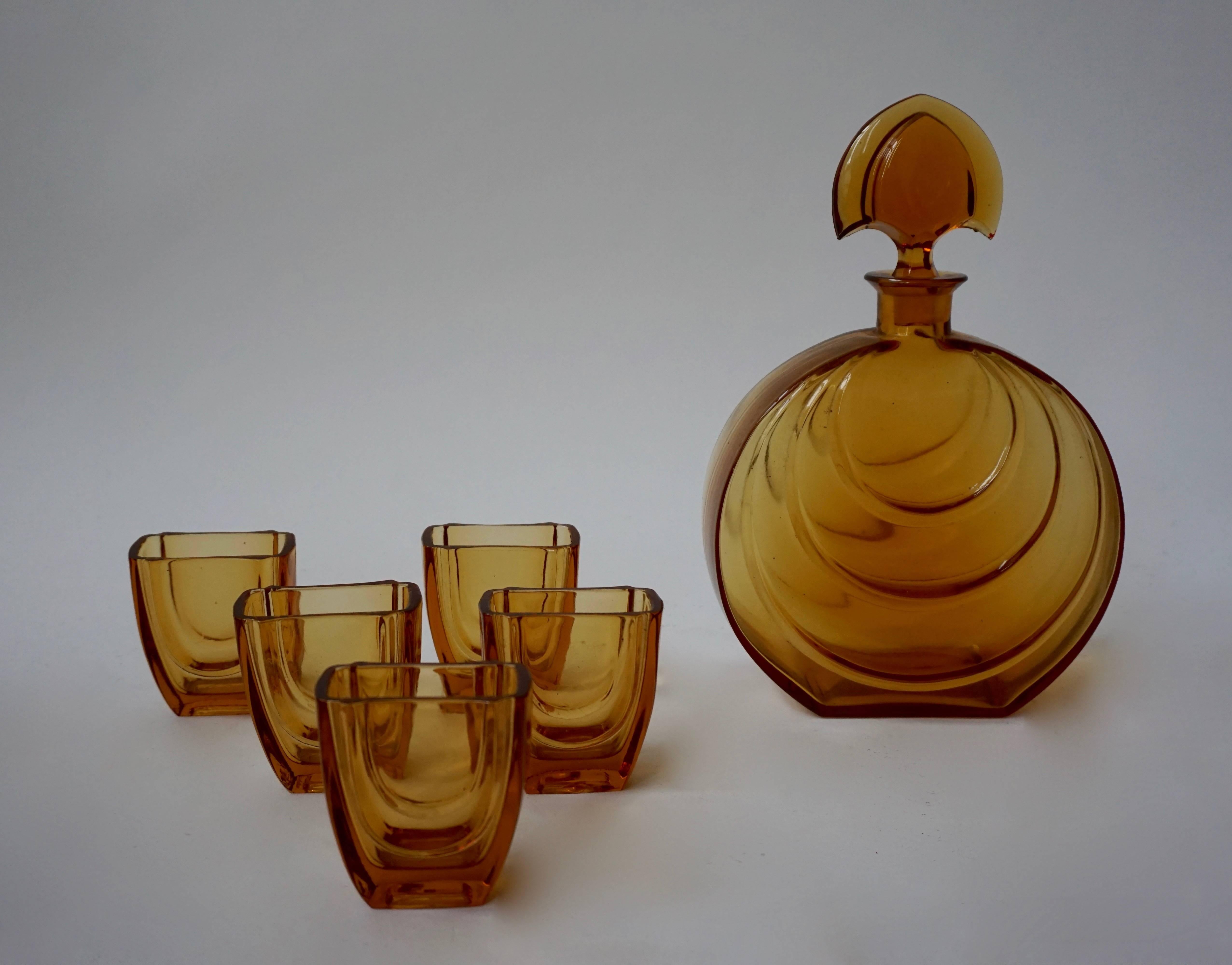 Mid-Century Modern Murano Glass Carafe Set For Sale