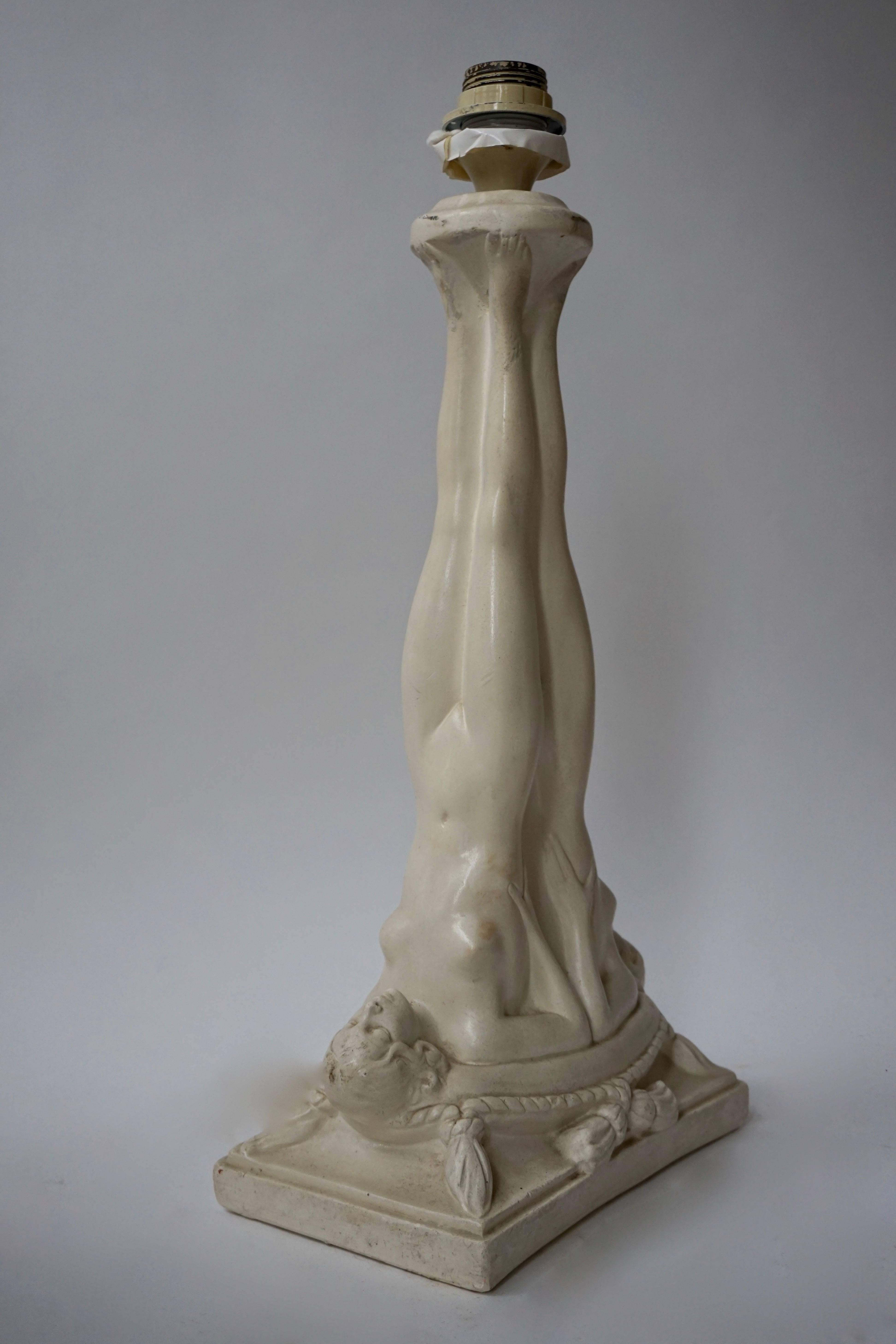 Plaster Table Lamp For Sale