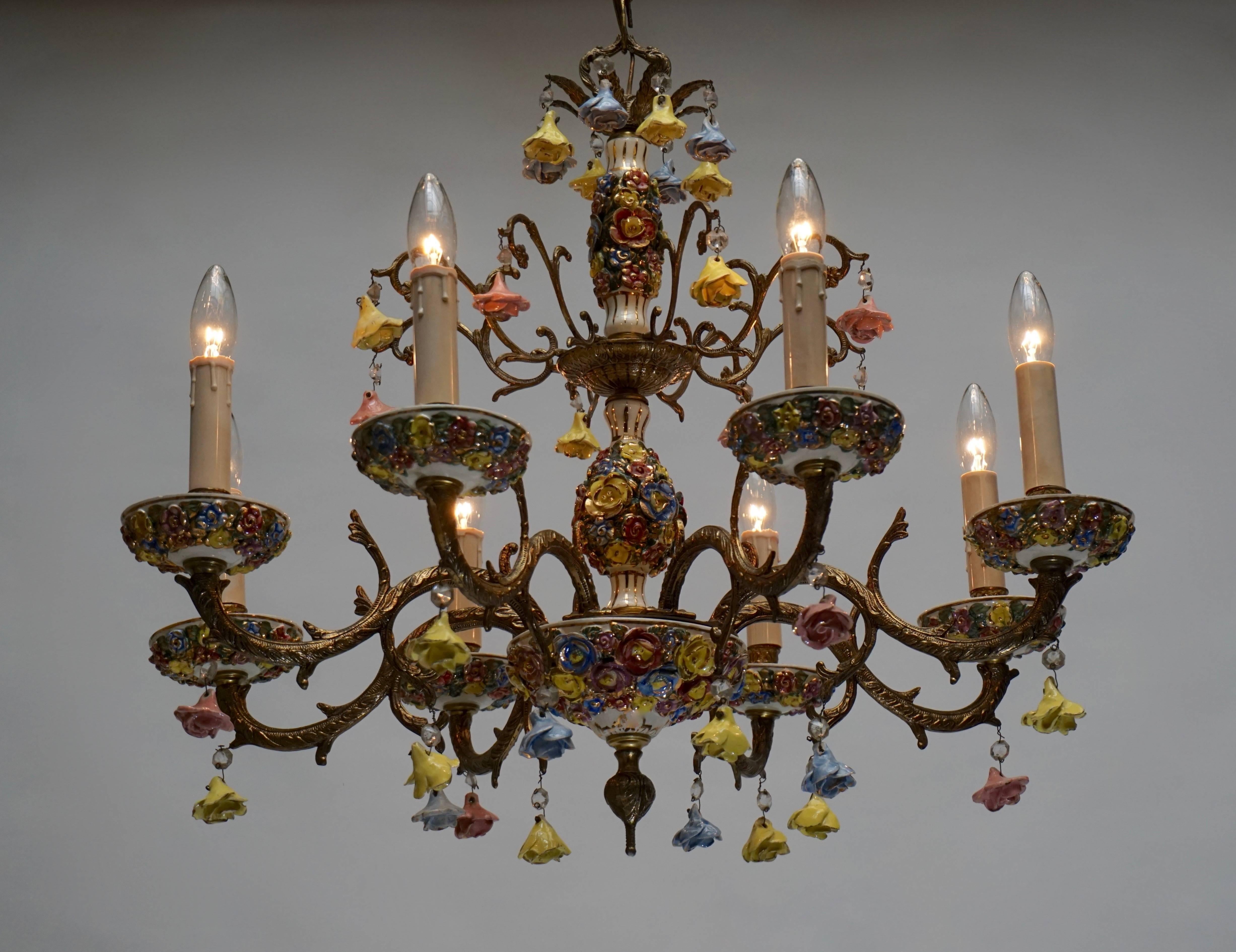 porcelain flower chandelier