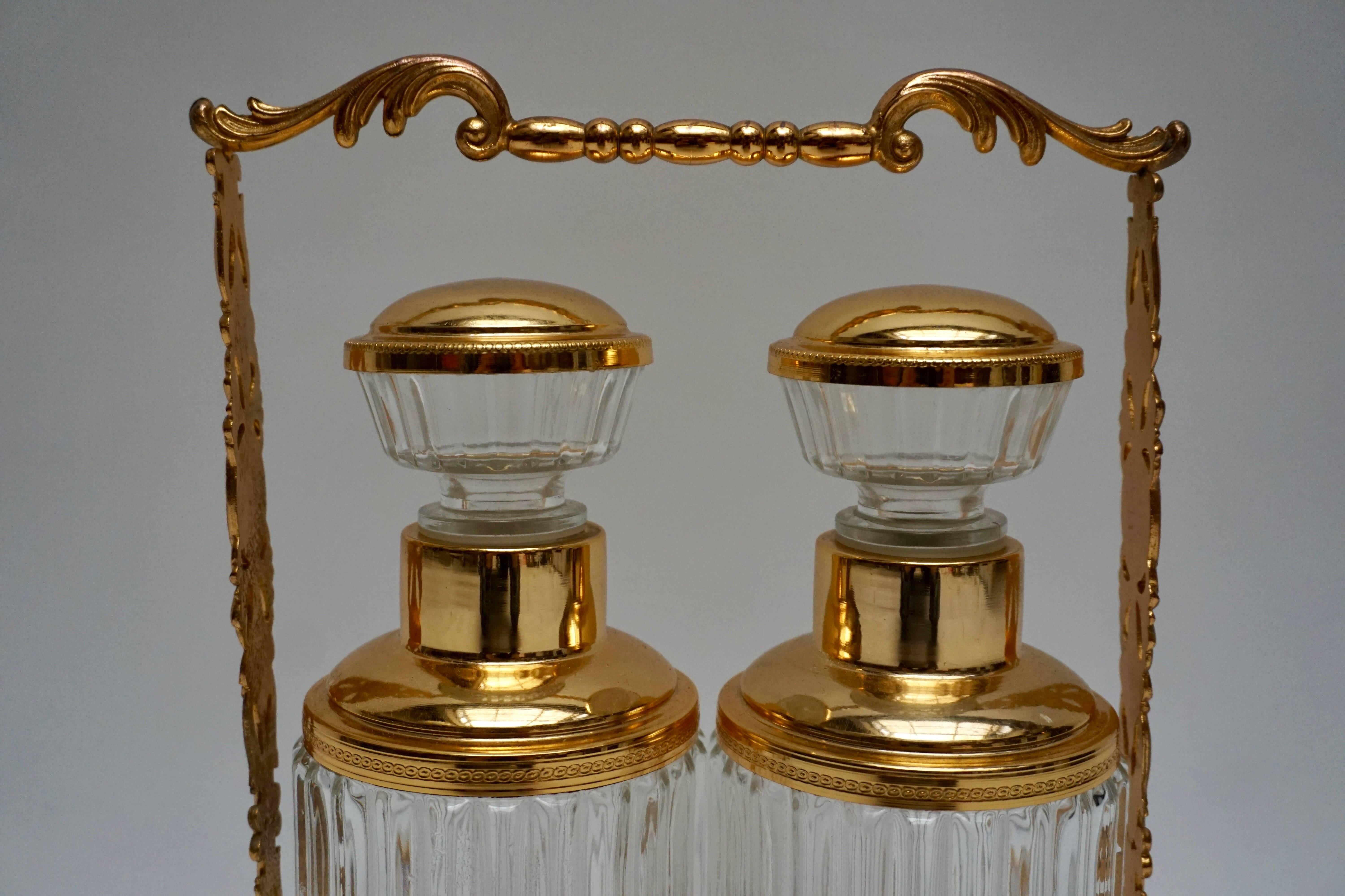 Italian Pair of Cocktail Bar Decanters or Bottles