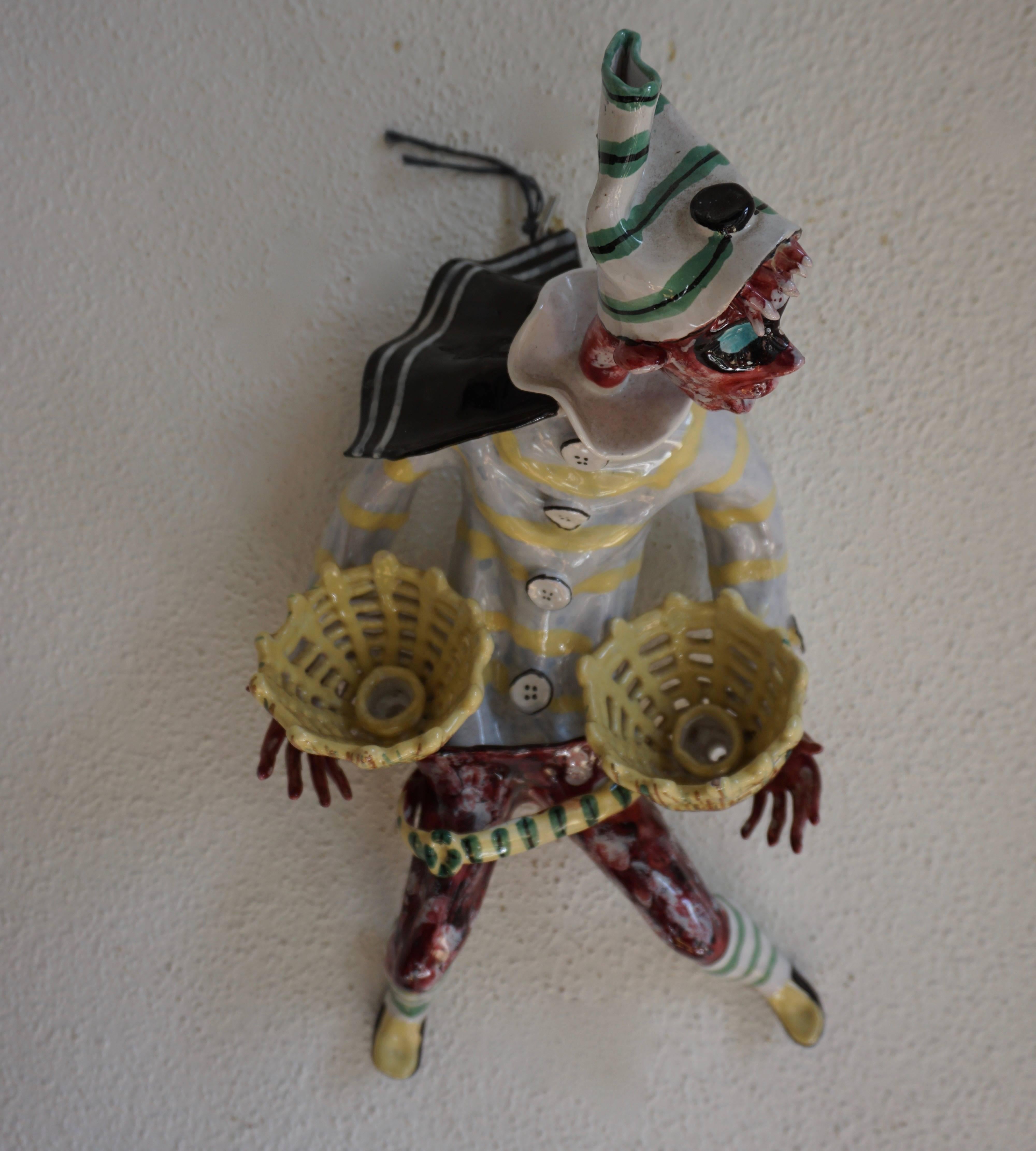 Mid-Century Modern Murano Ceramic Clown