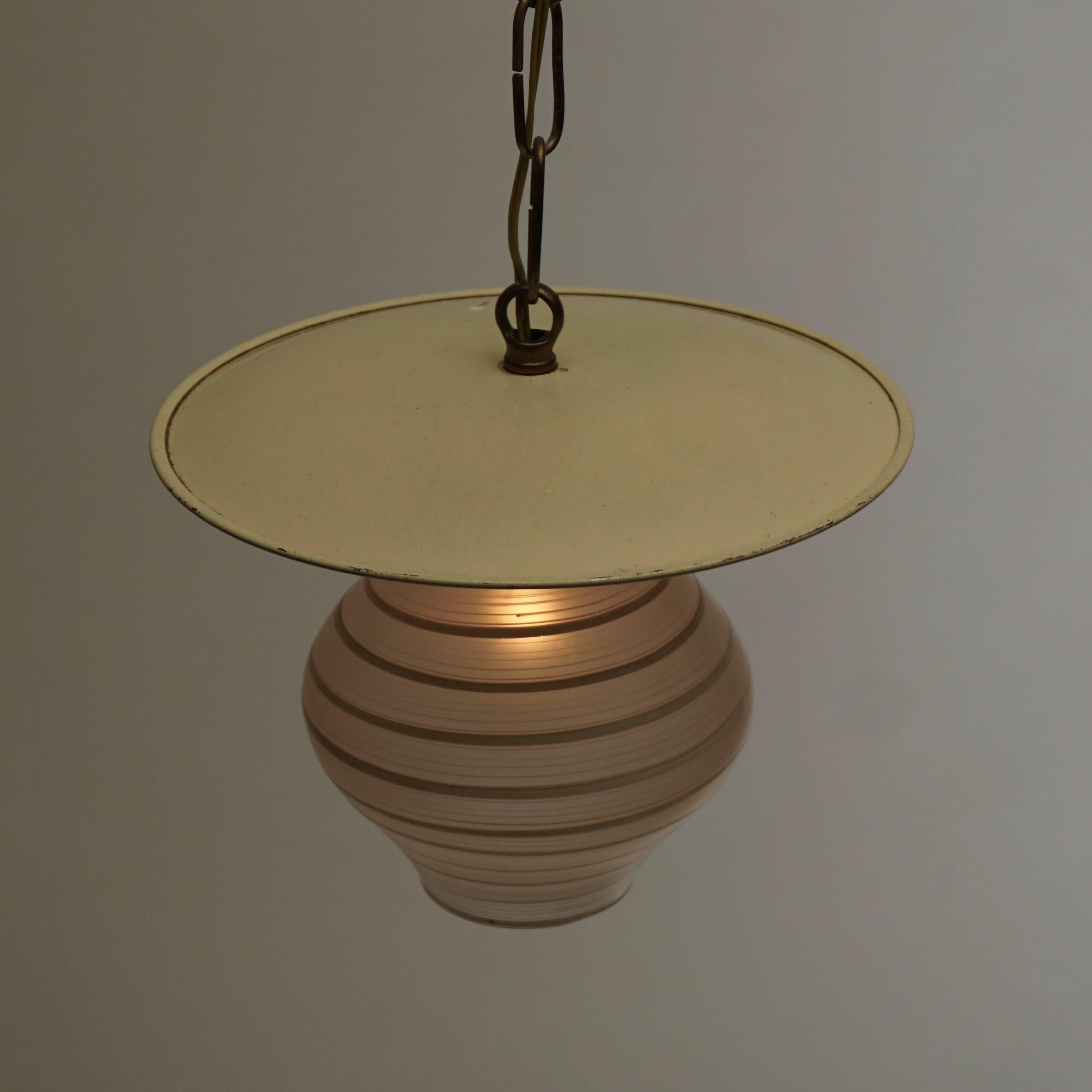 20ième siècle Lampe à suspension en verre de Murano en vente
