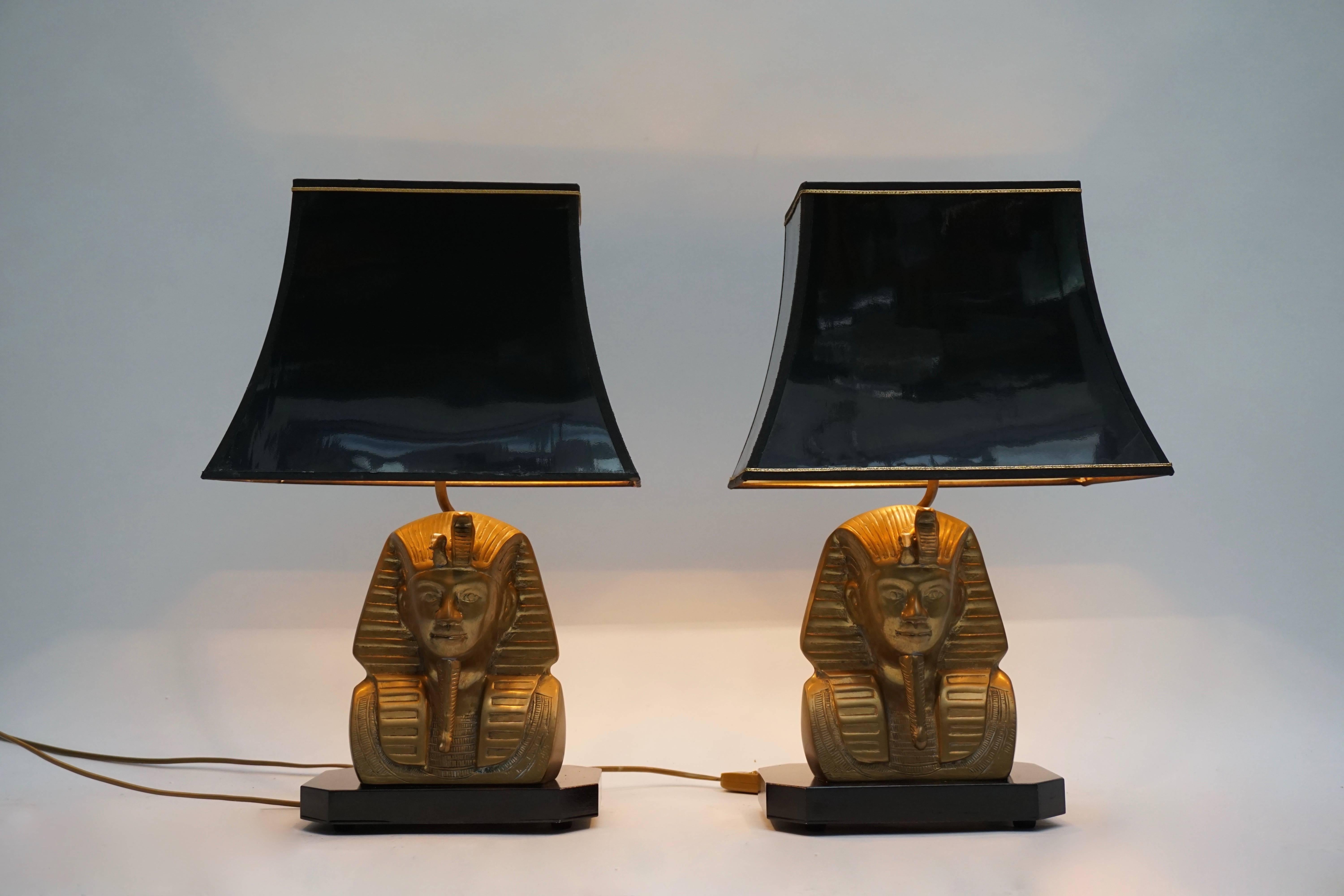 French  Brass Table Lamps