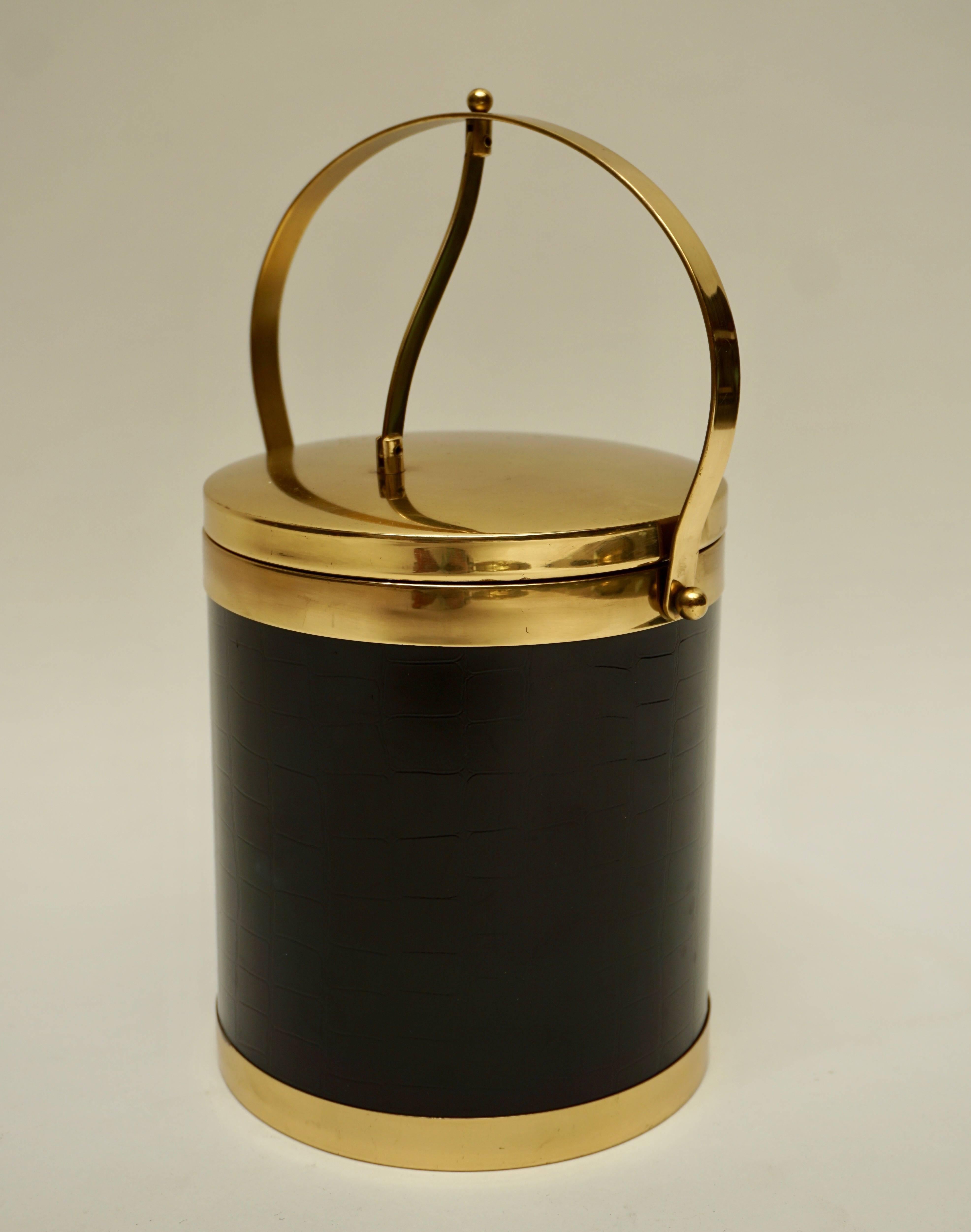 Rare Brass Ice Bucket (Leder)