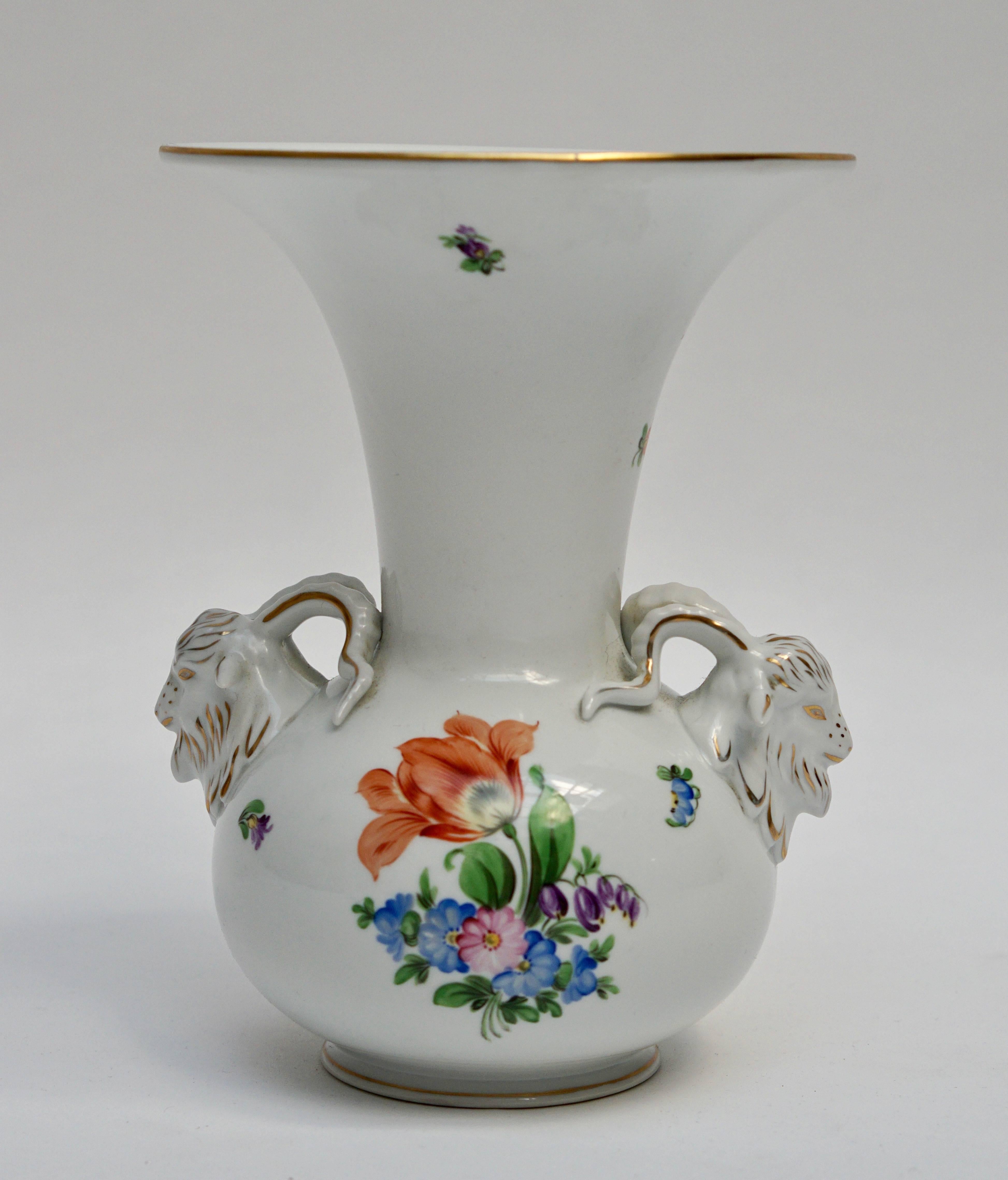 Mid-Century Modern Vase en porcelaine Herend Rothschild Oiseaux en vente