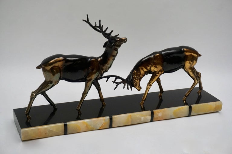 Art Deco Deer Sculpture For Sale at 1stDibs