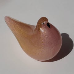 Italian Murano Glass Dove Signed by Barovier and Toso