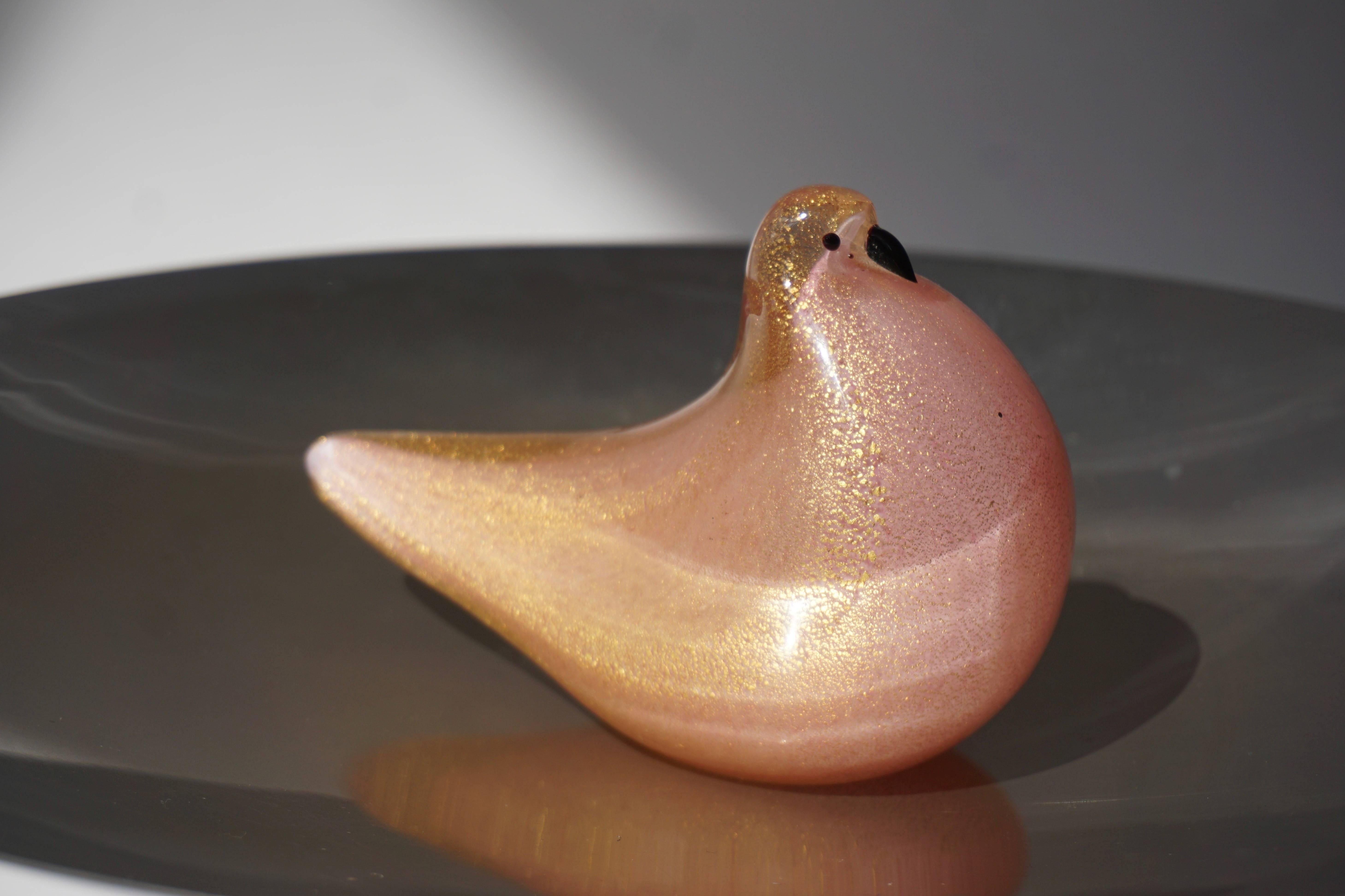  Italian Murano Glass Dove Signed by Barovier and Toso In Good Condition For Sale In Antwerp, BE