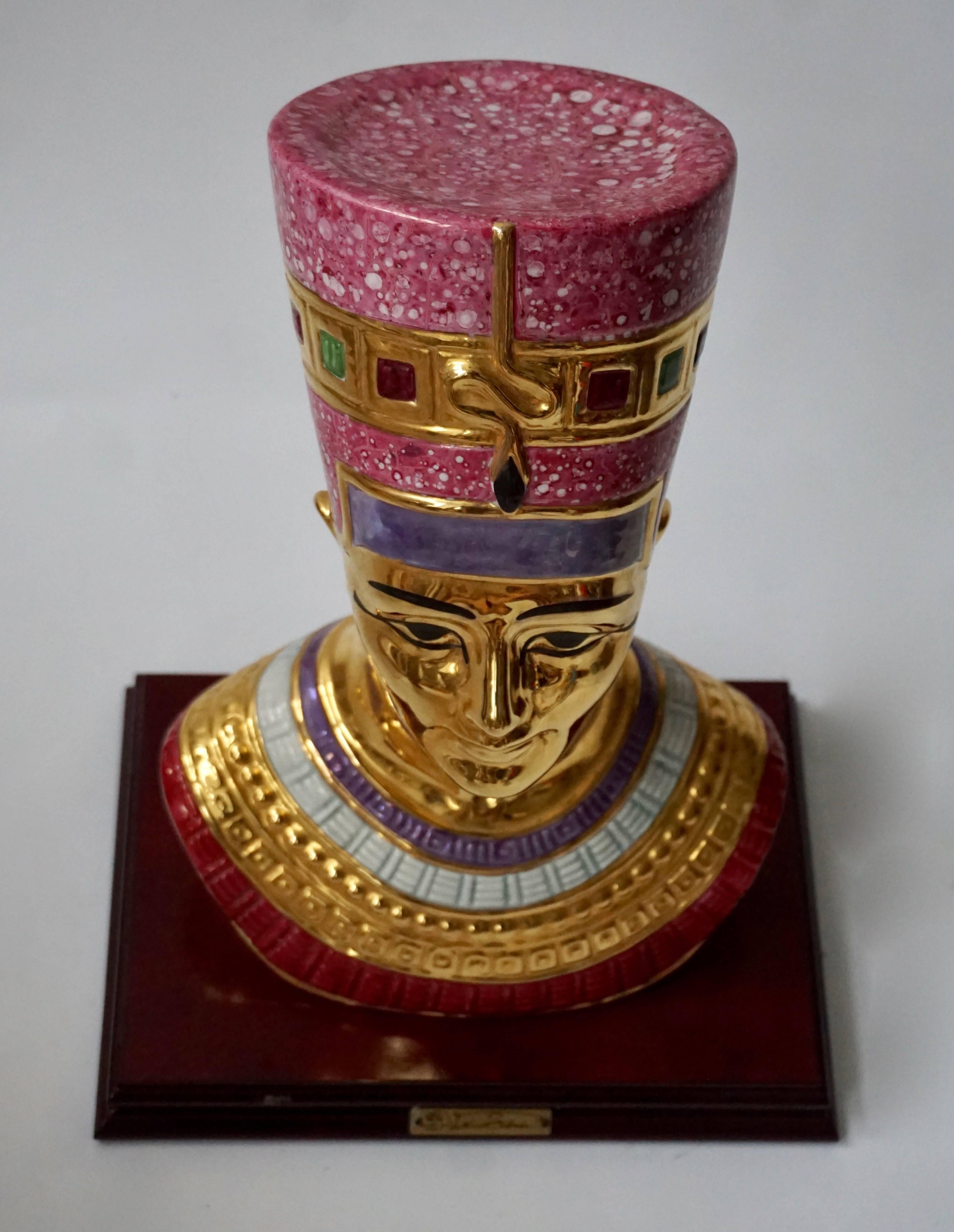 Mid-Century Modern Porcelain Bust of Nefertiti by Vittorio Sabatini, 20th Century