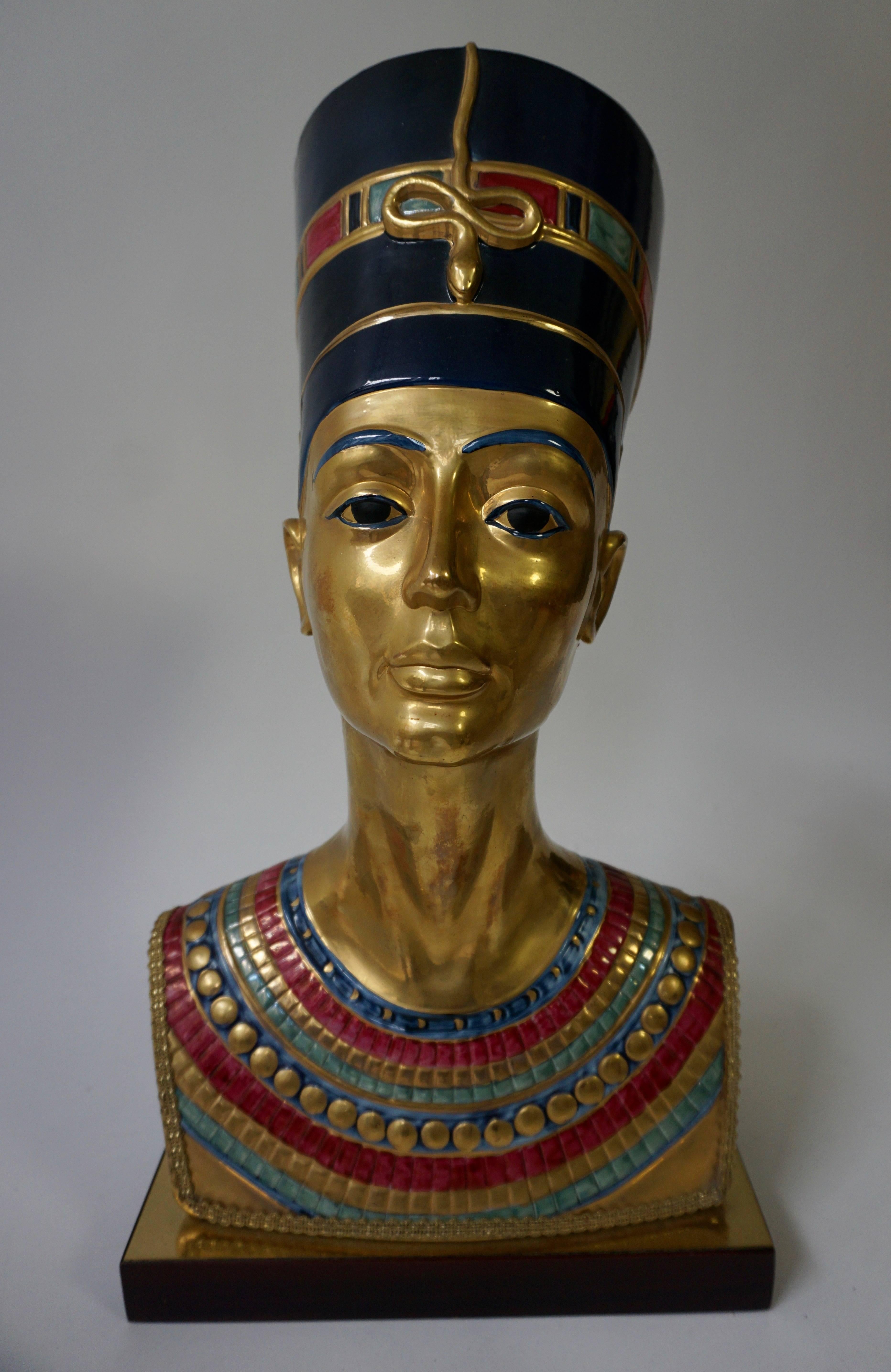 Bustes égyptiens Pharoh Queen, lampes de bureau par Edoardo Tasca Bon état - En vente à Antwerp, BE