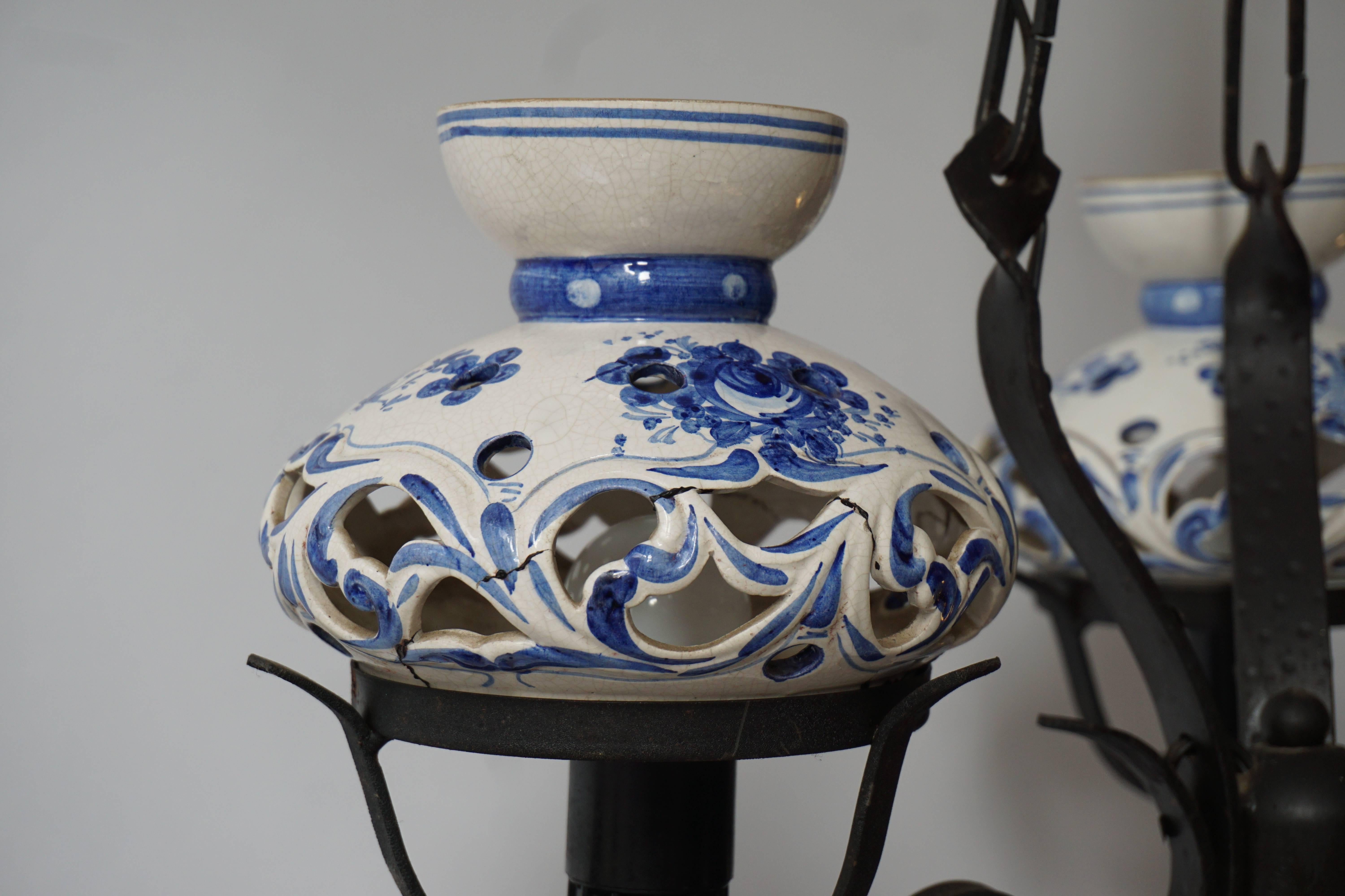 Original Delft's Blue Chandelier 2