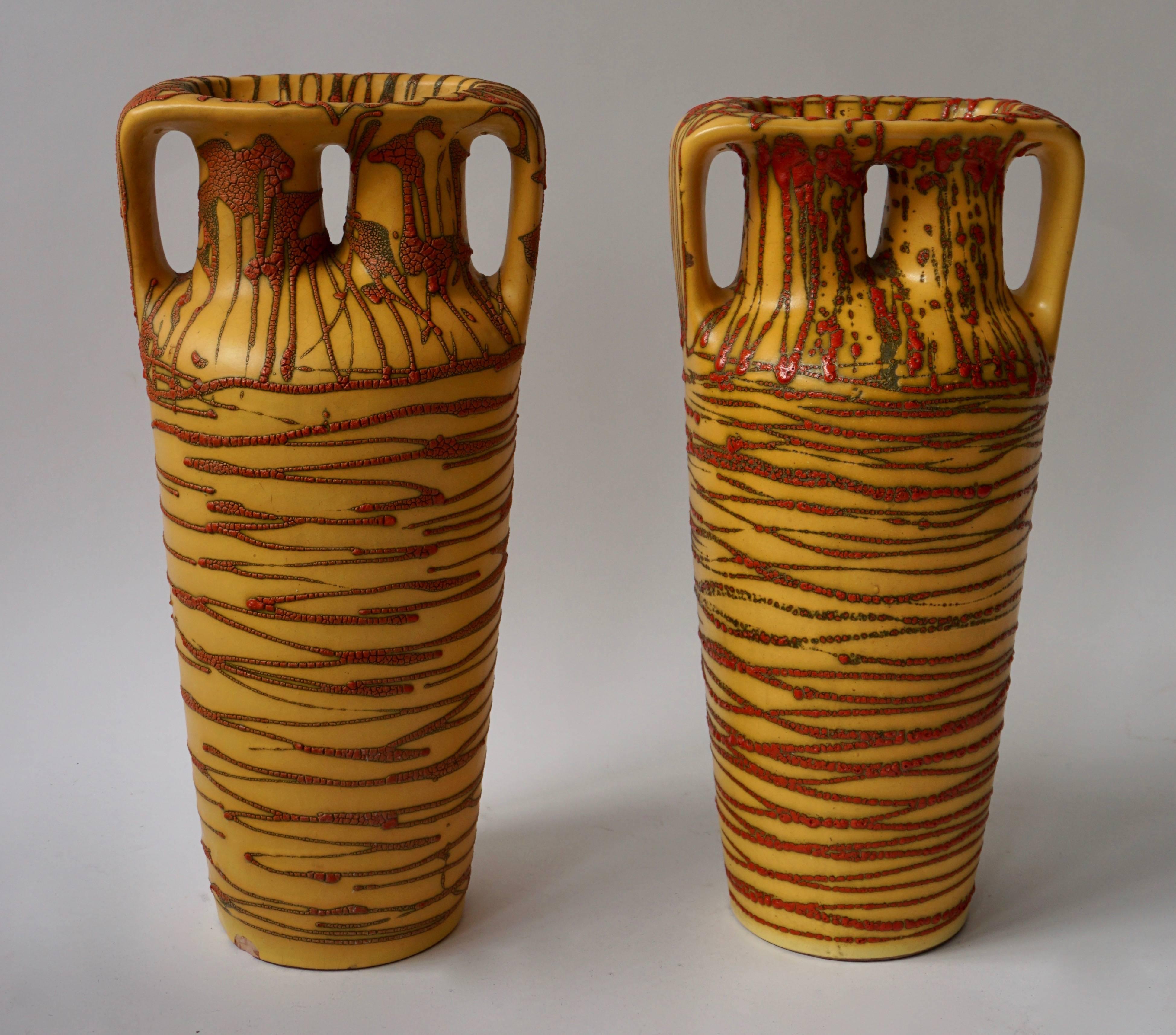 20th Century Pair of Ceramic Vases For Sale