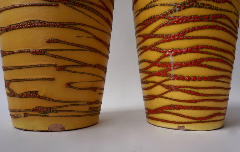 Pair of Ceramic Vases For Sale 2