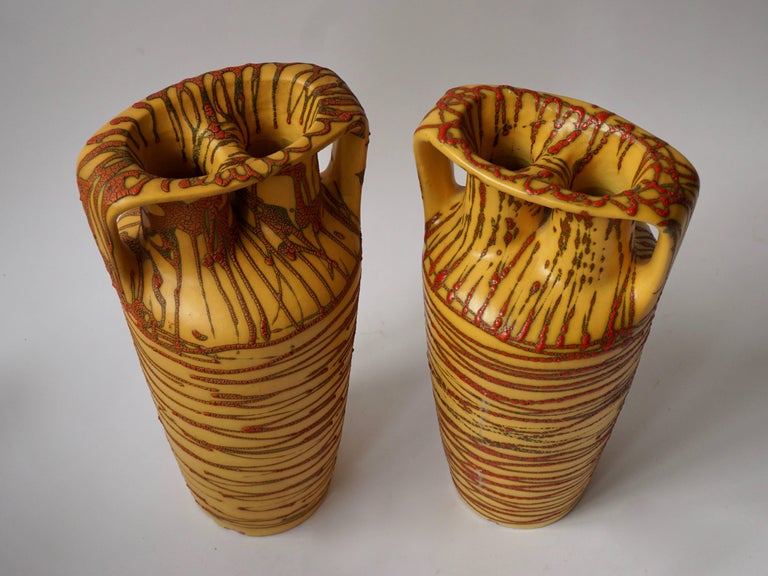 Pair of Ceramic Vases For Sale at 1stDibs