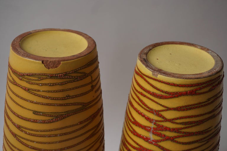 Pair of Ceramic Vases For Sale 4