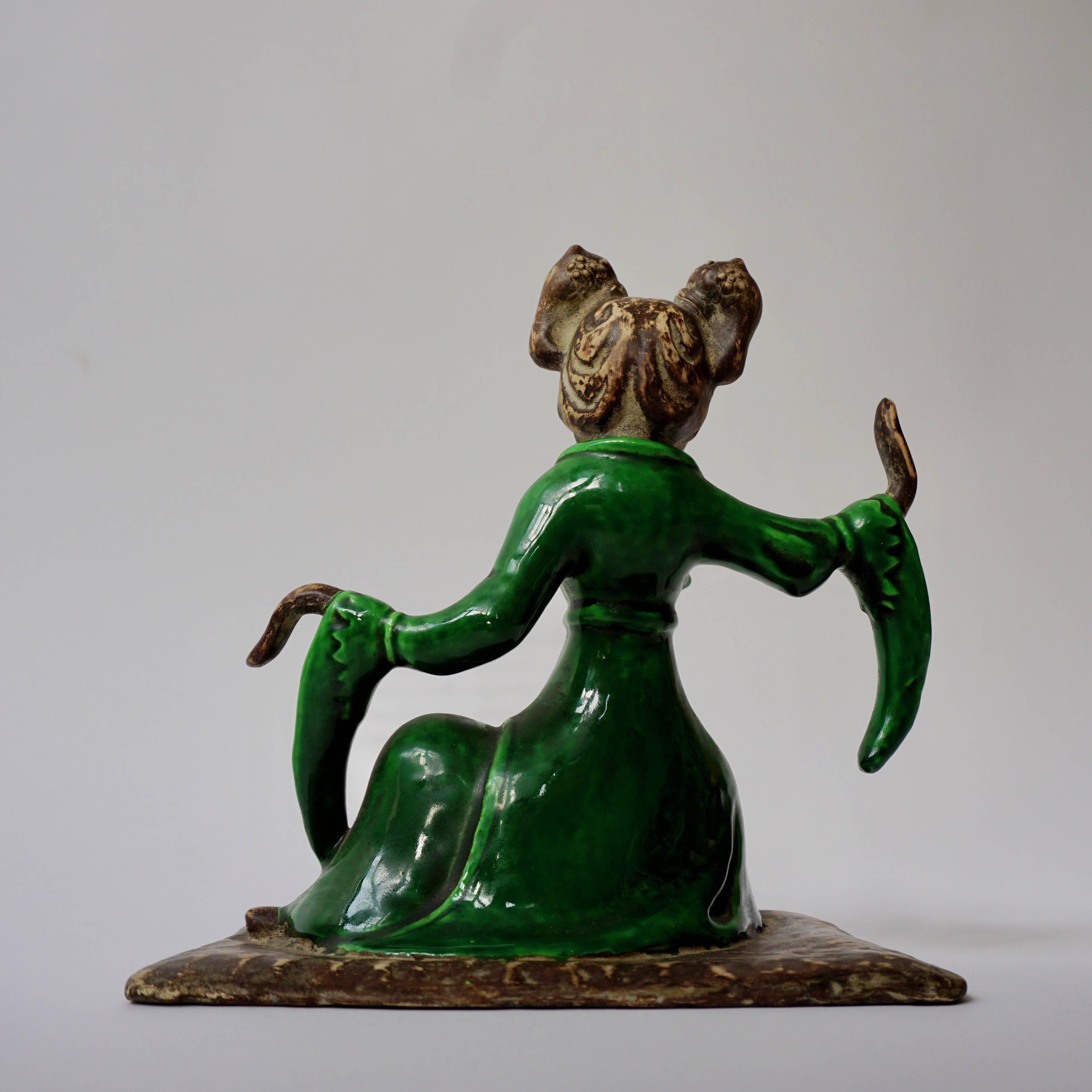 Italian Chinese Court Musician Figurine by Zaccagnini