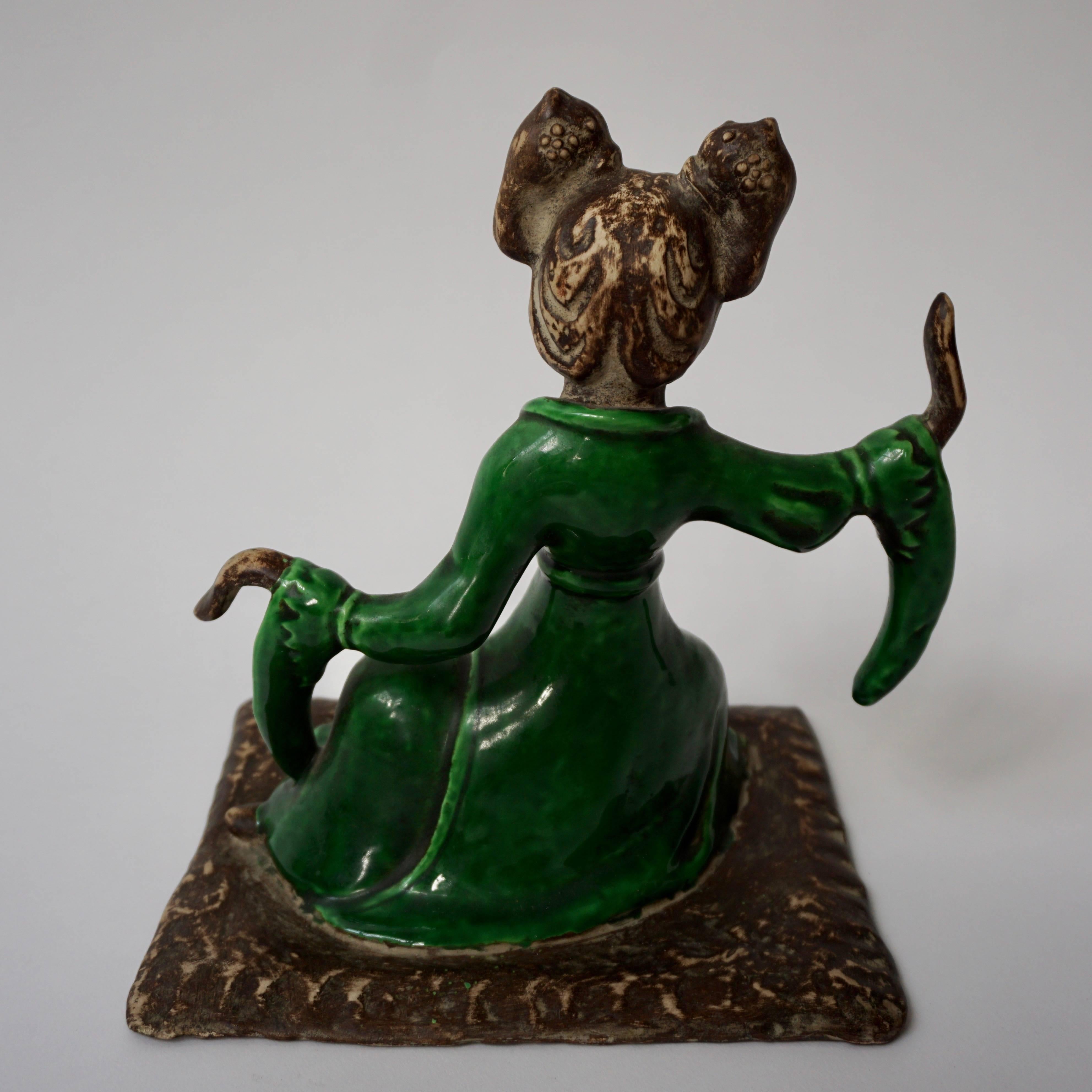 Chinese Court Musician Figurine by Zaccagnini In Excellent Condition In Antwerp, BE