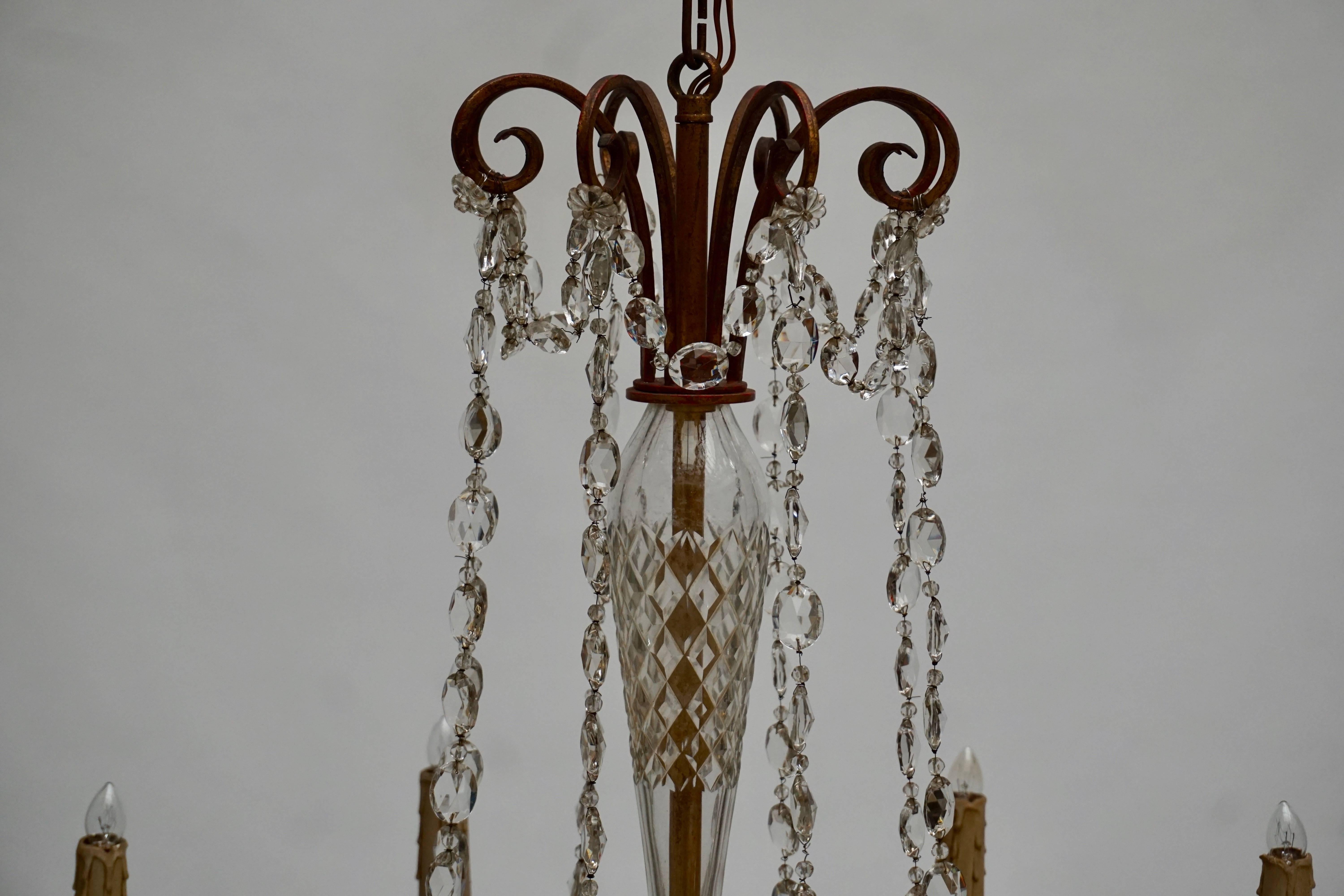 Crystal and Glass Chandelier 3